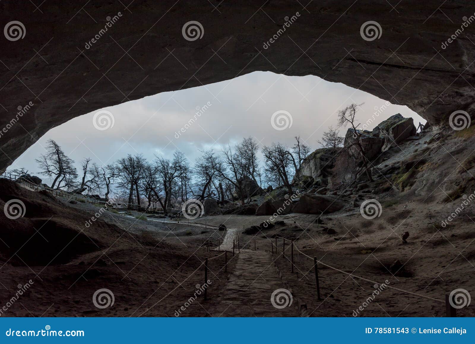 milodon cave in parque nacional torres del paine in chile