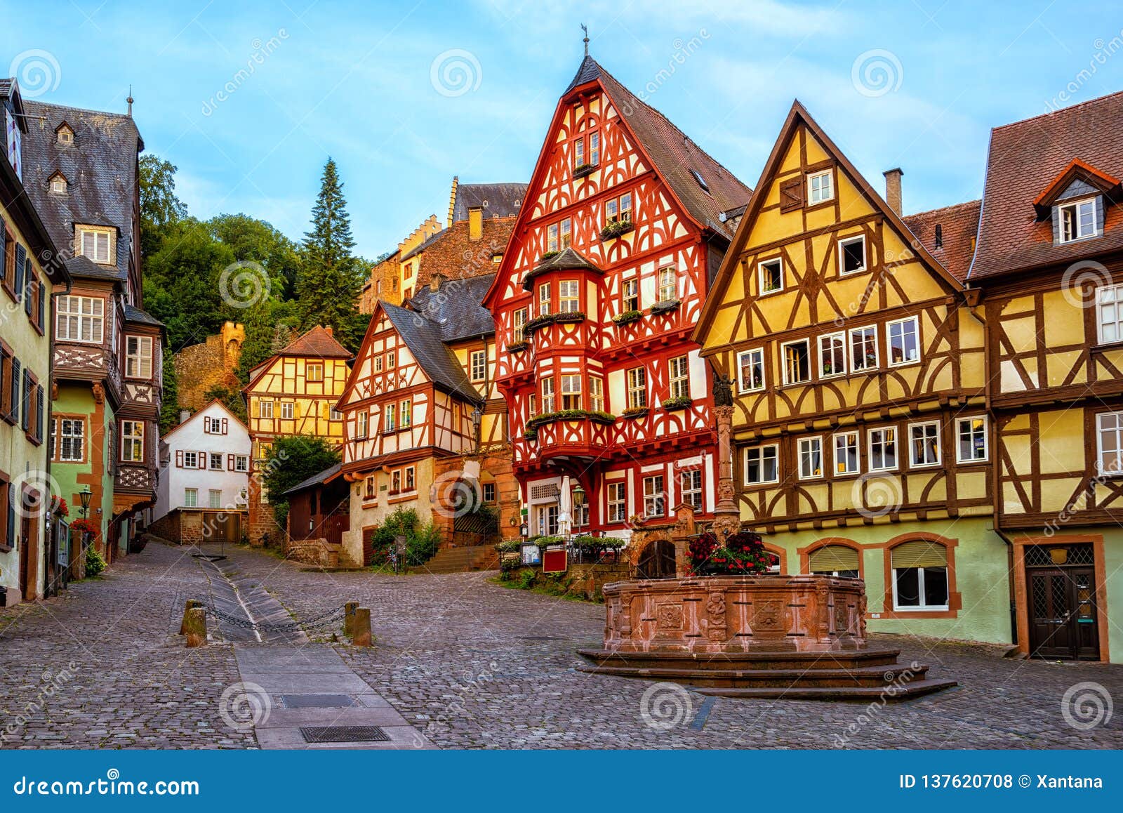 miltenberg medieval old town, bavaria, germany