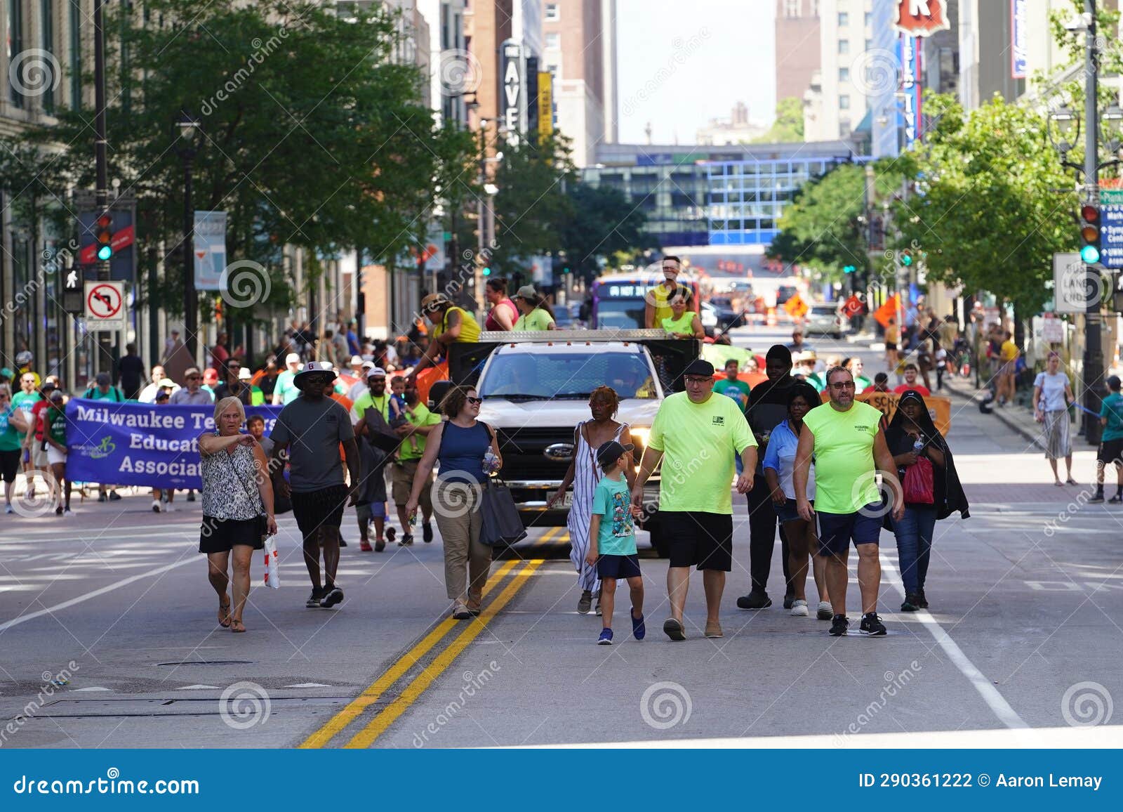 Wisconsin Worker Labor Unions and Teamsters Marched in the Streets of ...