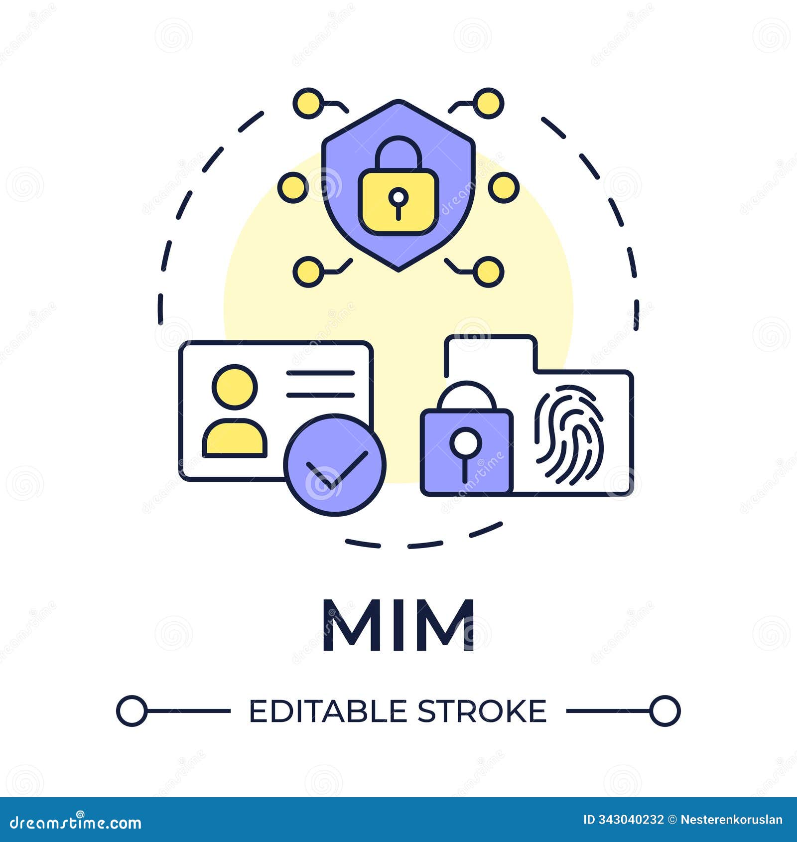 mim multi color concept icon