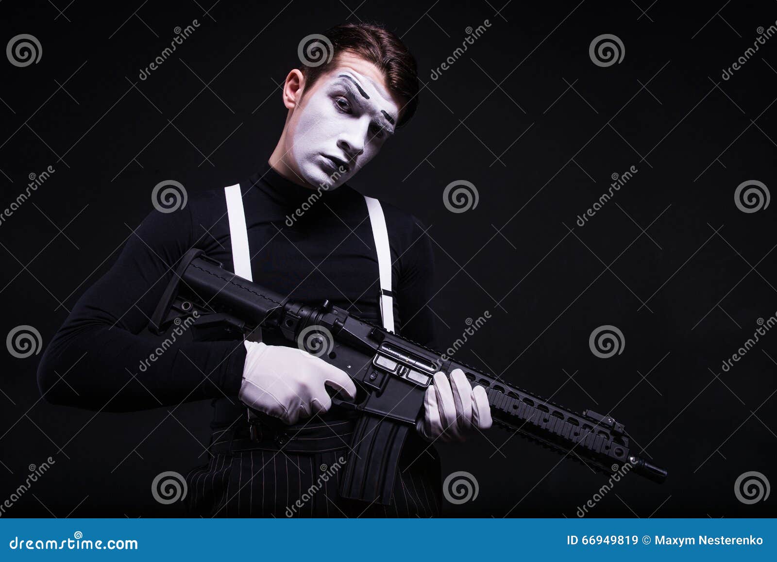 Image result for mime with a gun