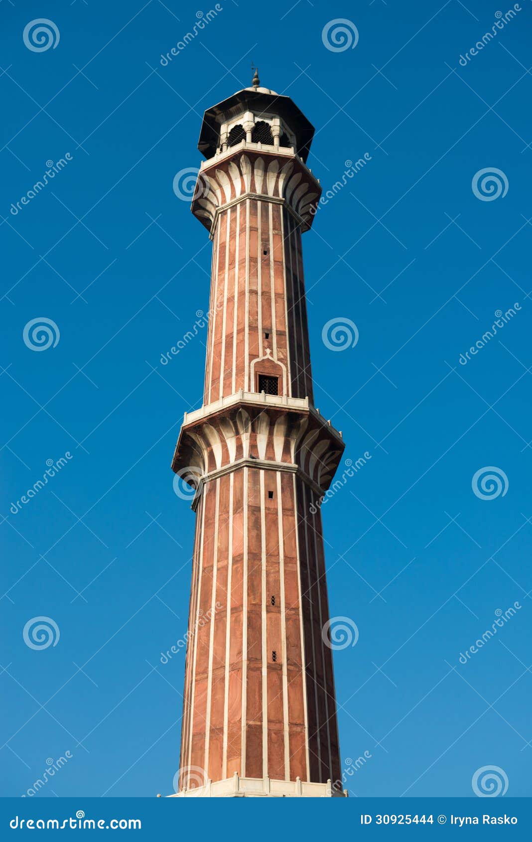 Minaret Jama Masjid Mosque, Dehli, India Stock Photo ...