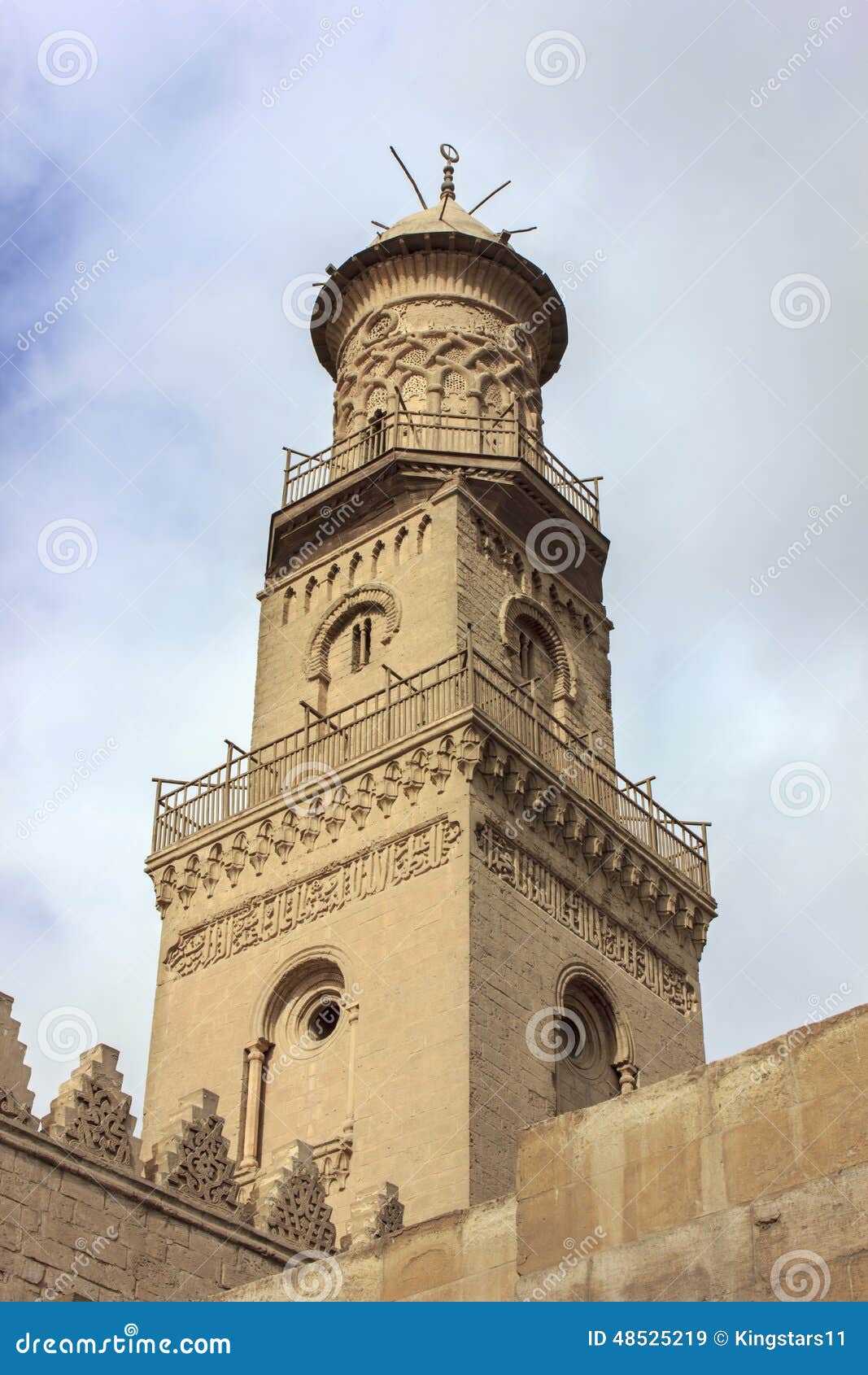minaret of the sultan al-nasir muhammad ibn qalawun mosque ,cairo,egypt