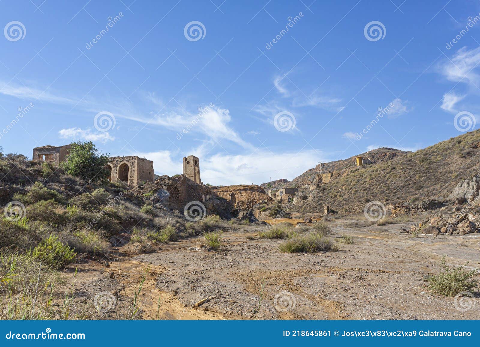 minas de portman, coastal locality of portman, in the region of murcia, spain