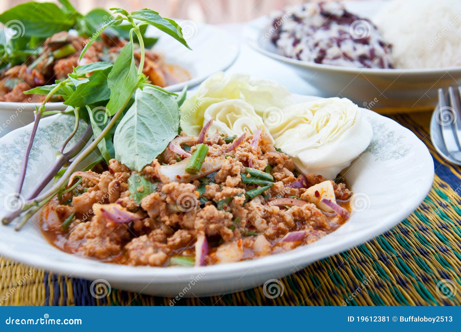 Mince Pork Spicy Ingredient Stock Image - Image of pork, vegetable