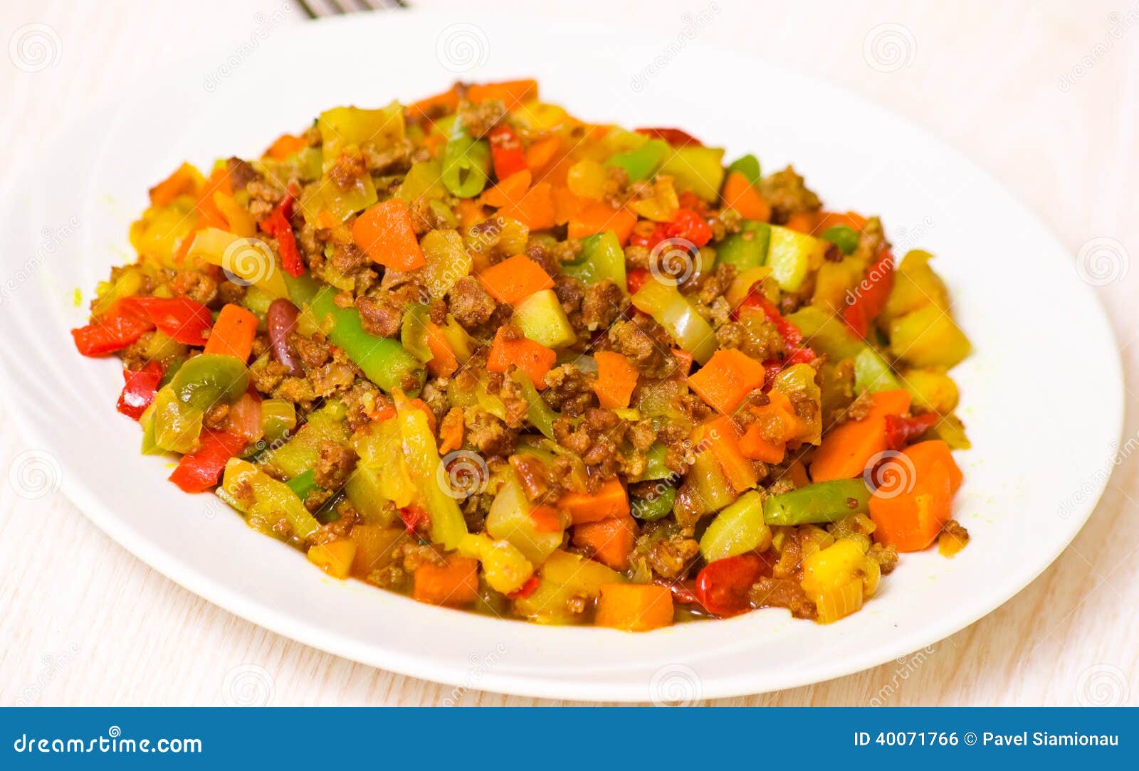 Minced Meat with Mixed Vegetables Stock Photo Image of ragout, french