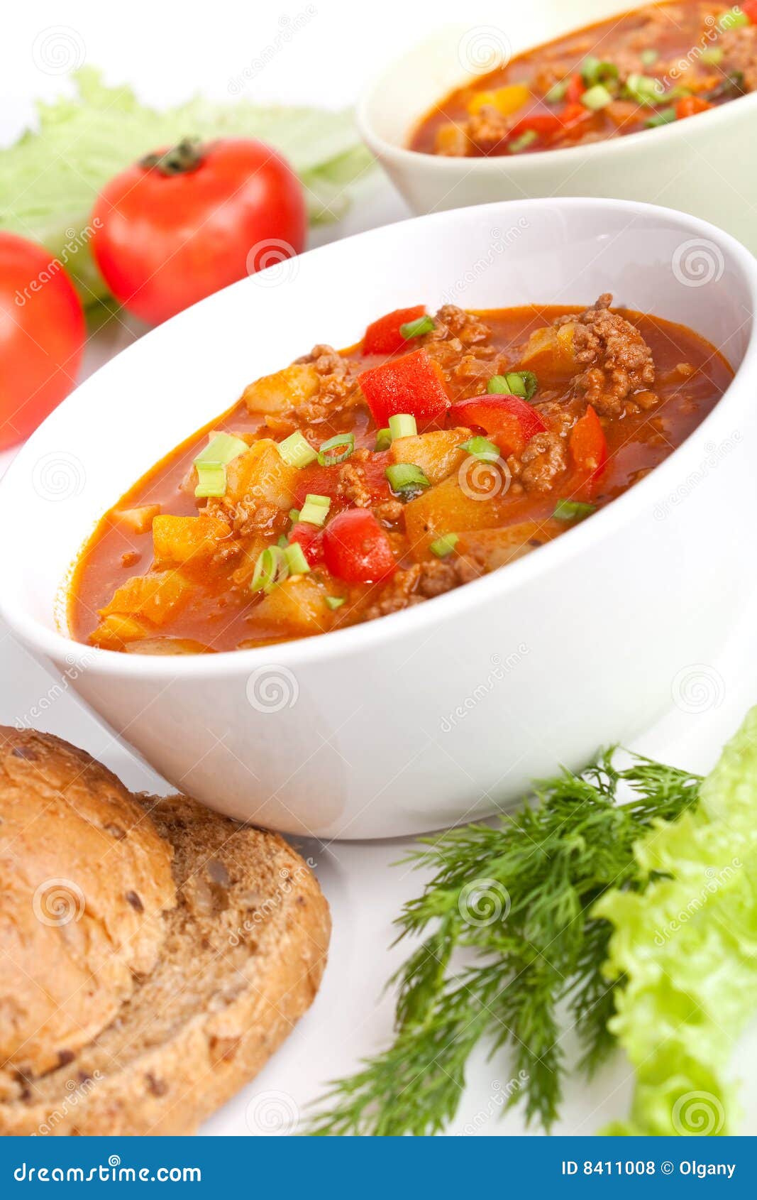 Minced Meat and Vegetable Tomato Soup Stock Photo Image of onions