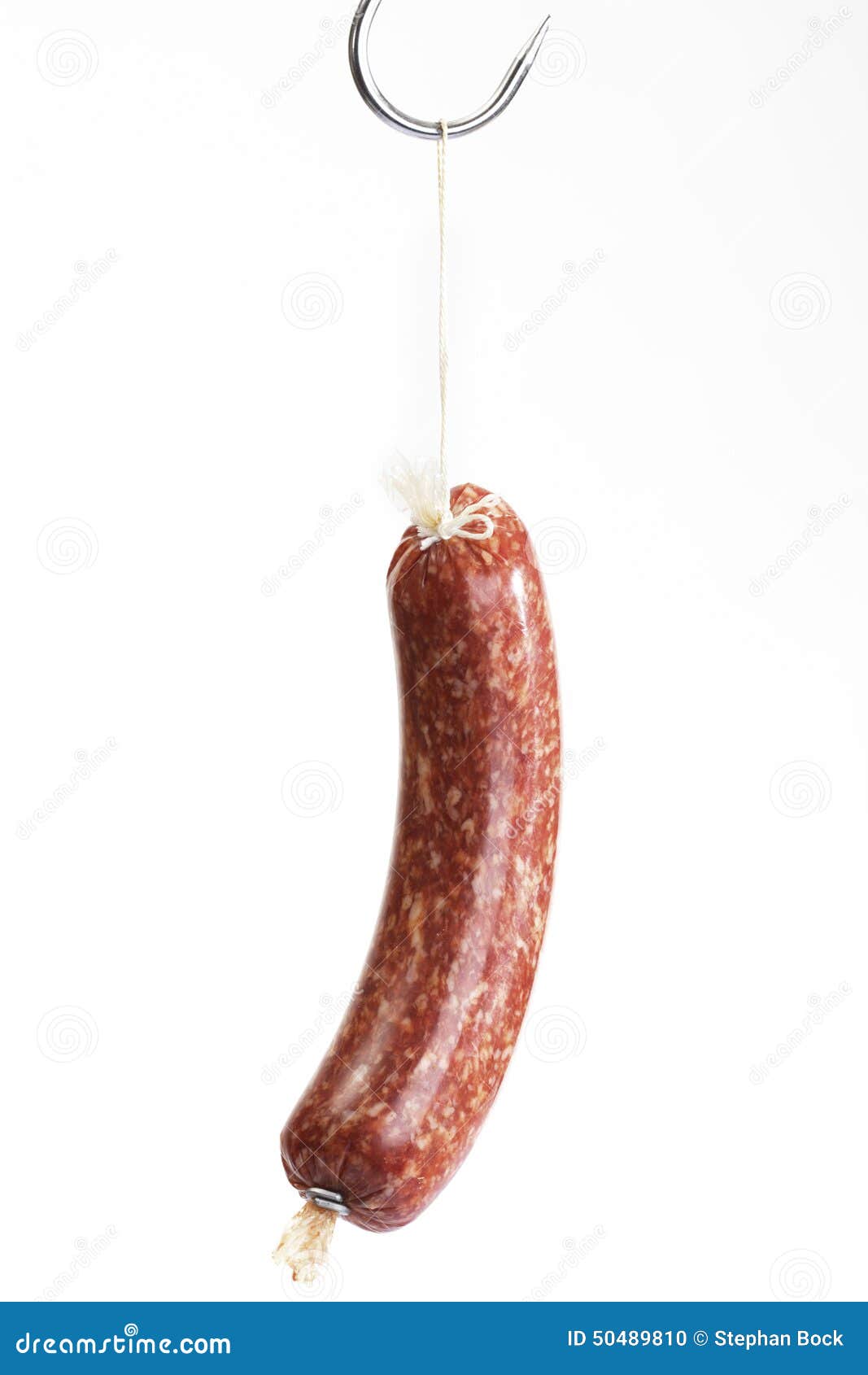 Minced Pork Sausage on Butcher S Hook Stock Photo Image of sausage