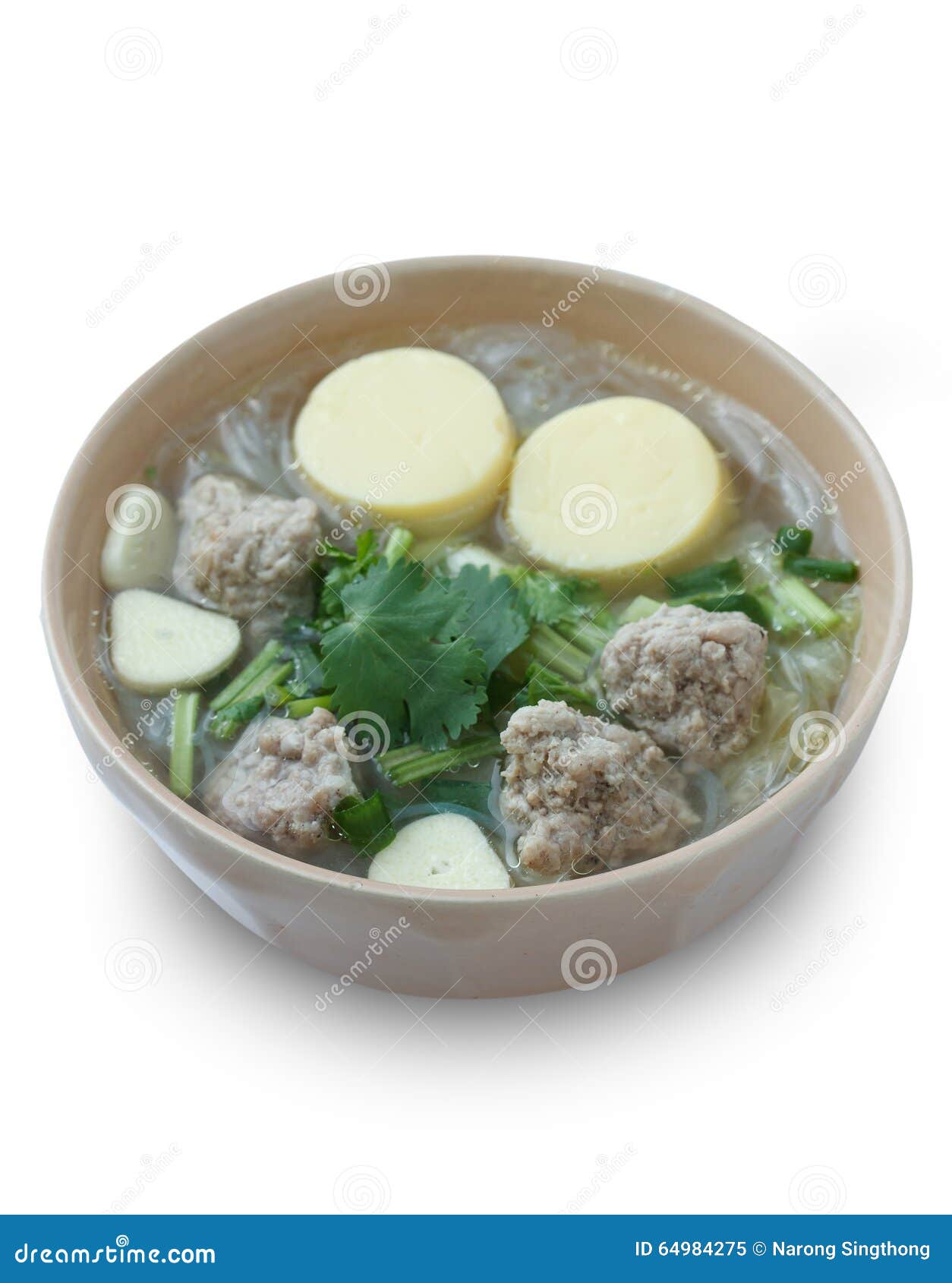 Minced Pork and Soya Bean Curd Soup Stock Image Image of pepper
