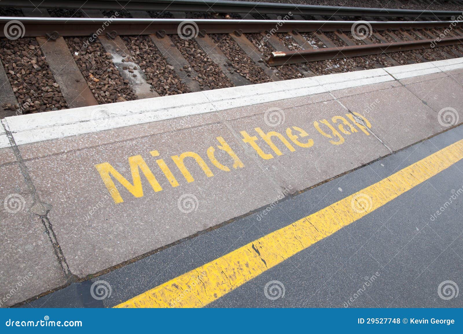 Mind the Gap Sign stock photo. Image of train, mind, track - 29527748