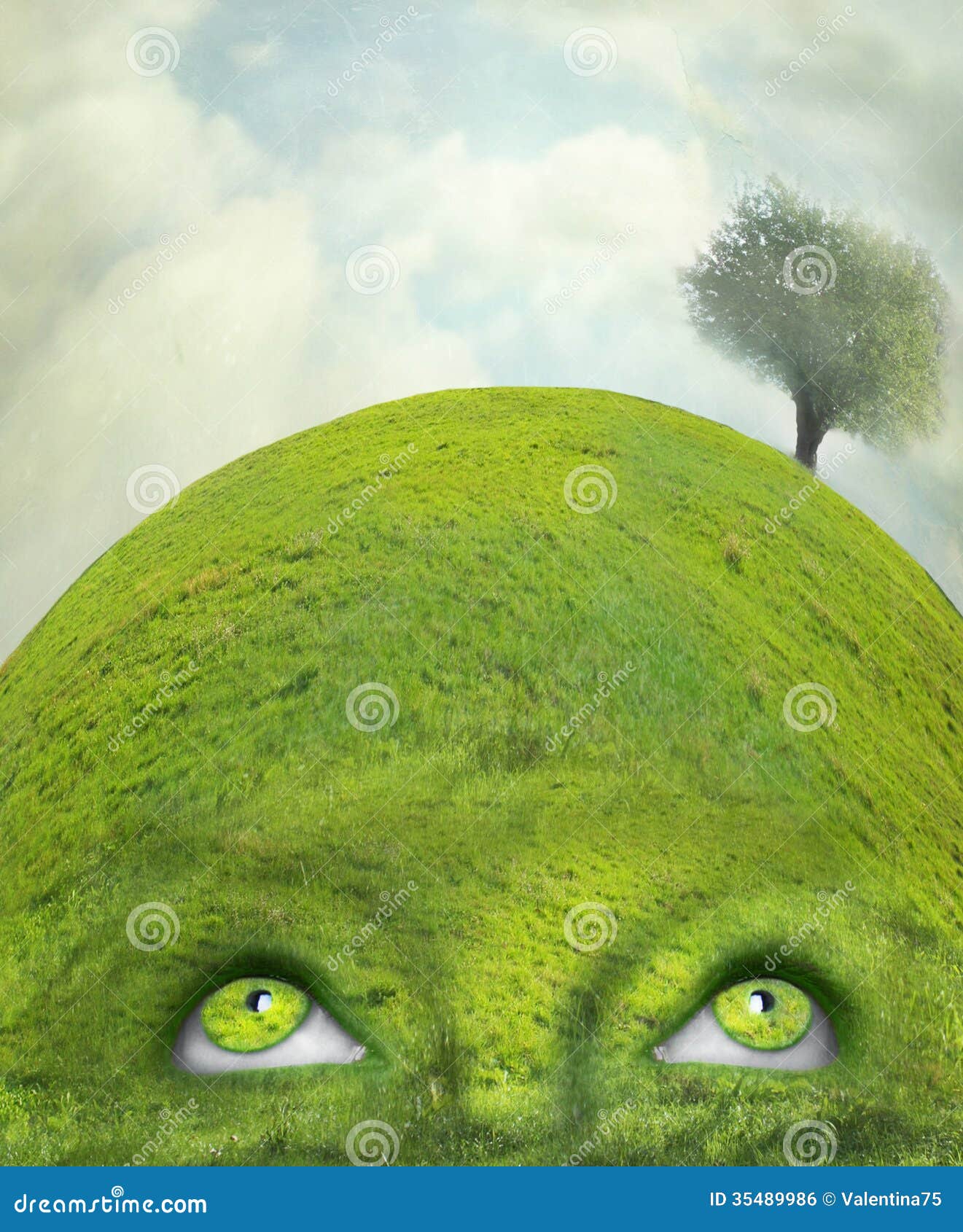 Ærlig bord fotografering Mind at one with nature stock illustration. Illustration of cloud - 35489986