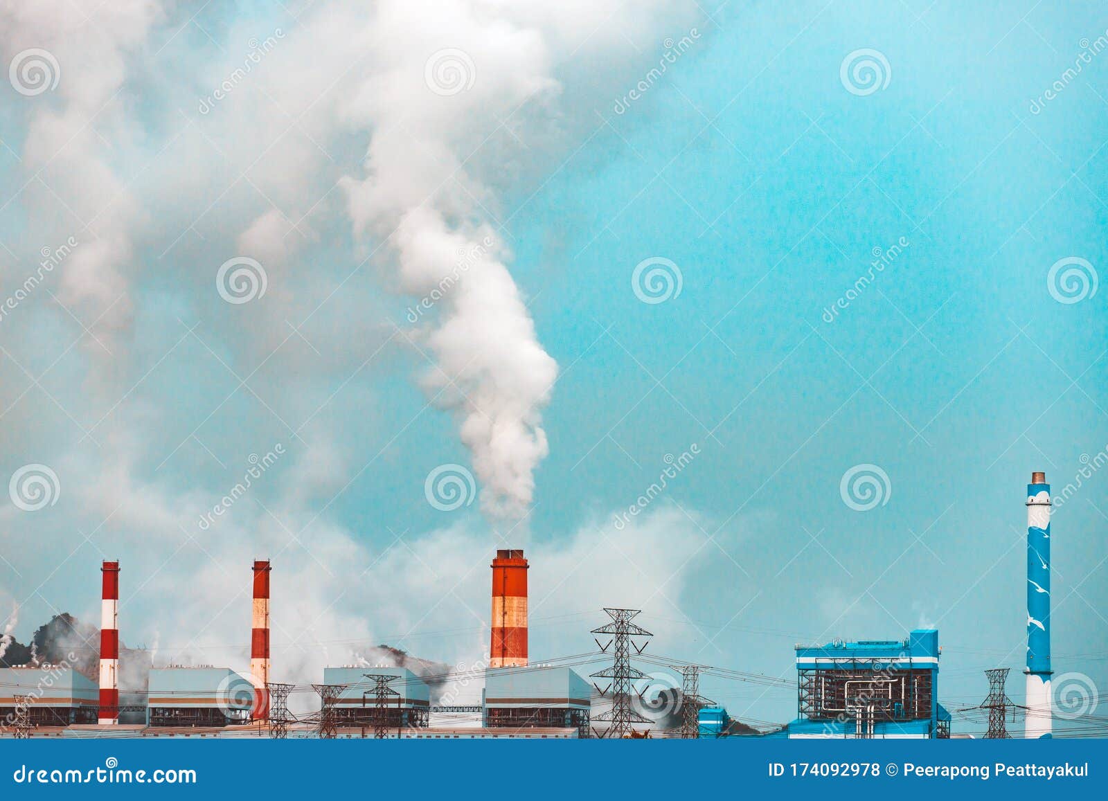Mine Mae Moh Coalfired Power Plant in Thailand Stock Photo Image of