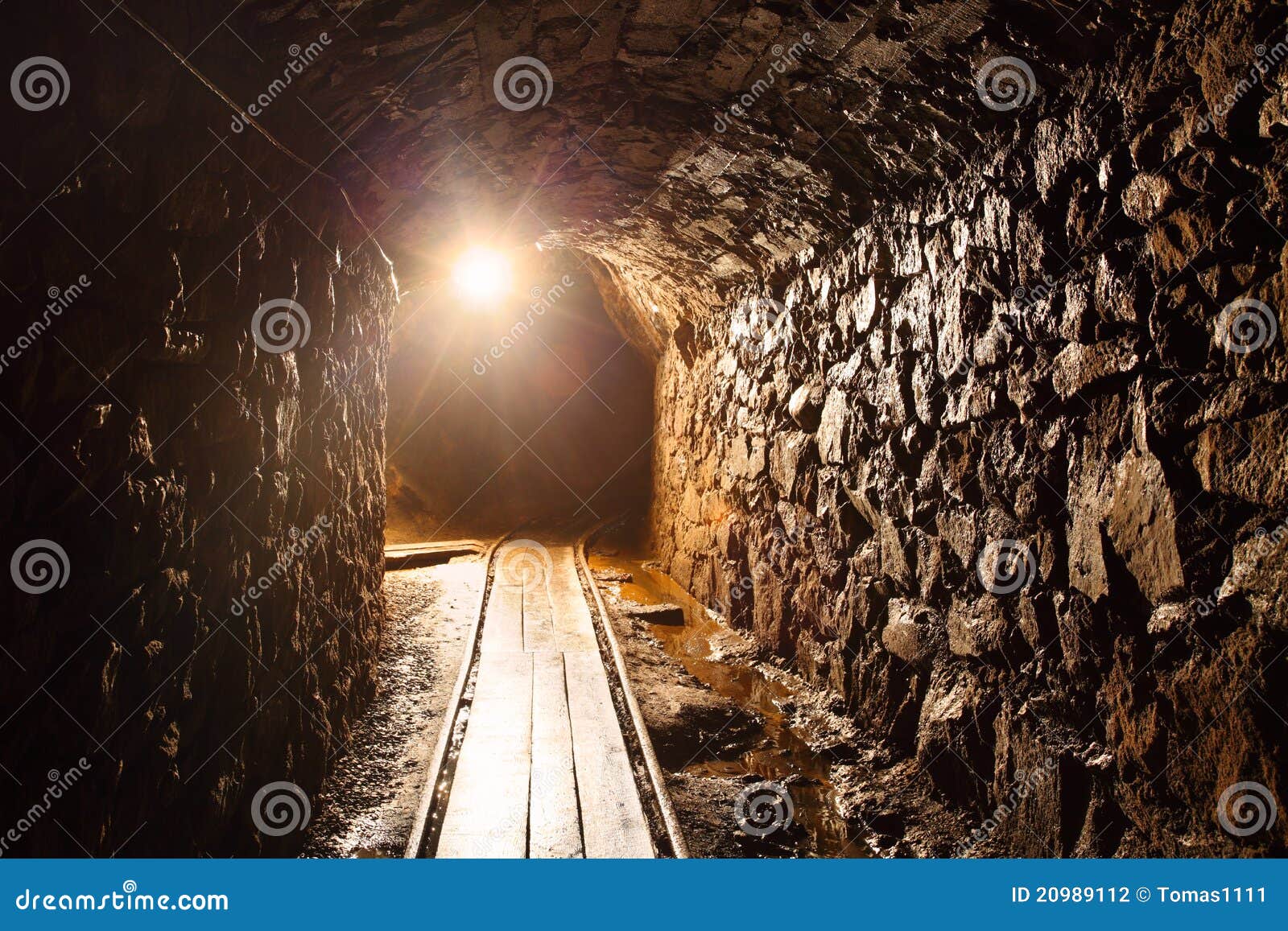 mine tunnel - historical gold, silver, copper mine