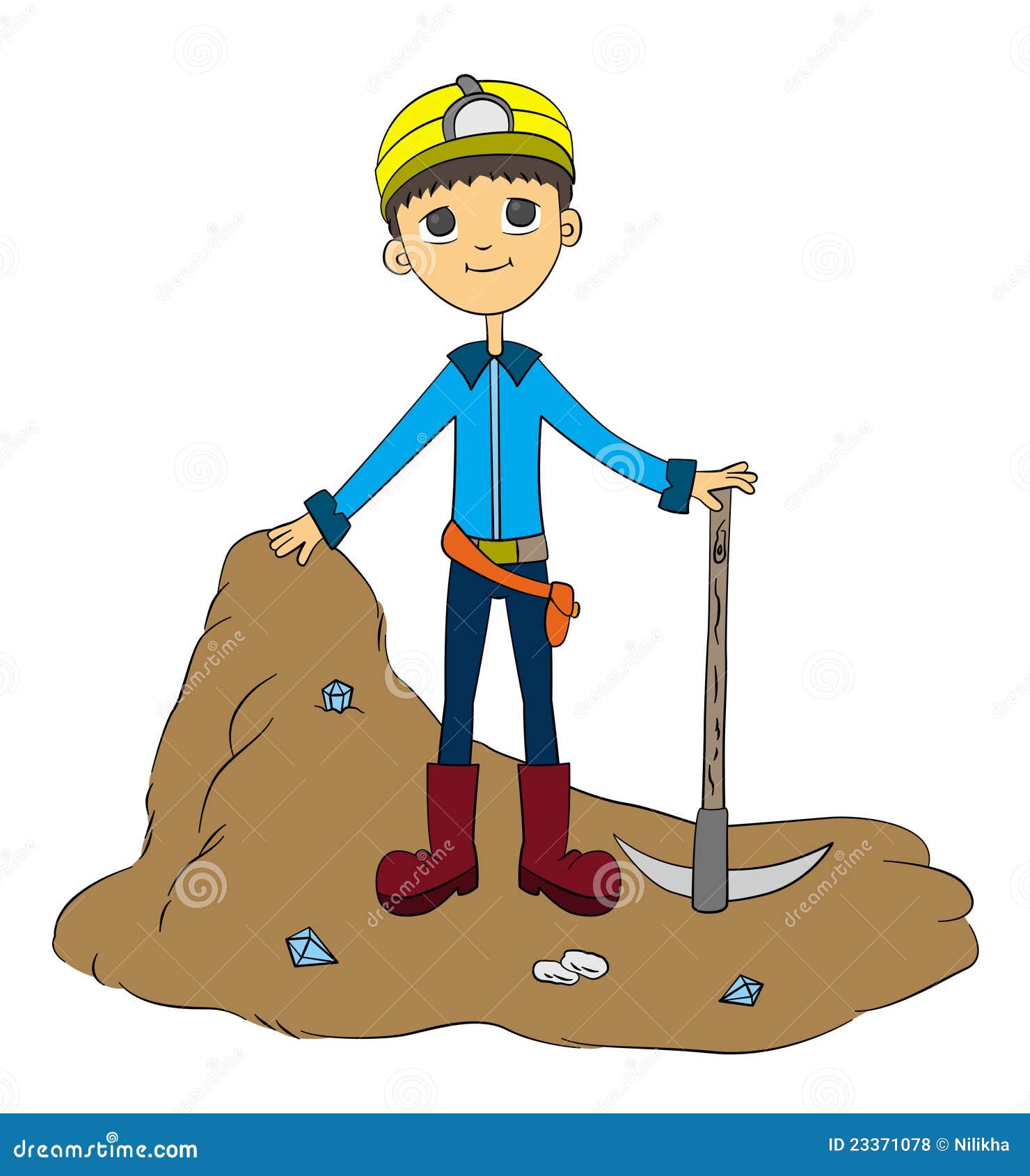 The miner stock illustration. Illustration of treasure - 23371078