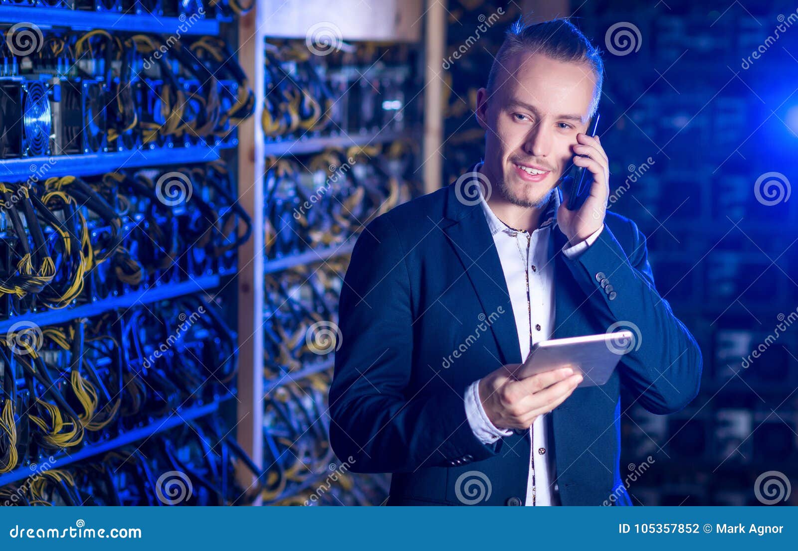 Miner Bitcoin Cryptocurrency Stock Photo - Image of ...
