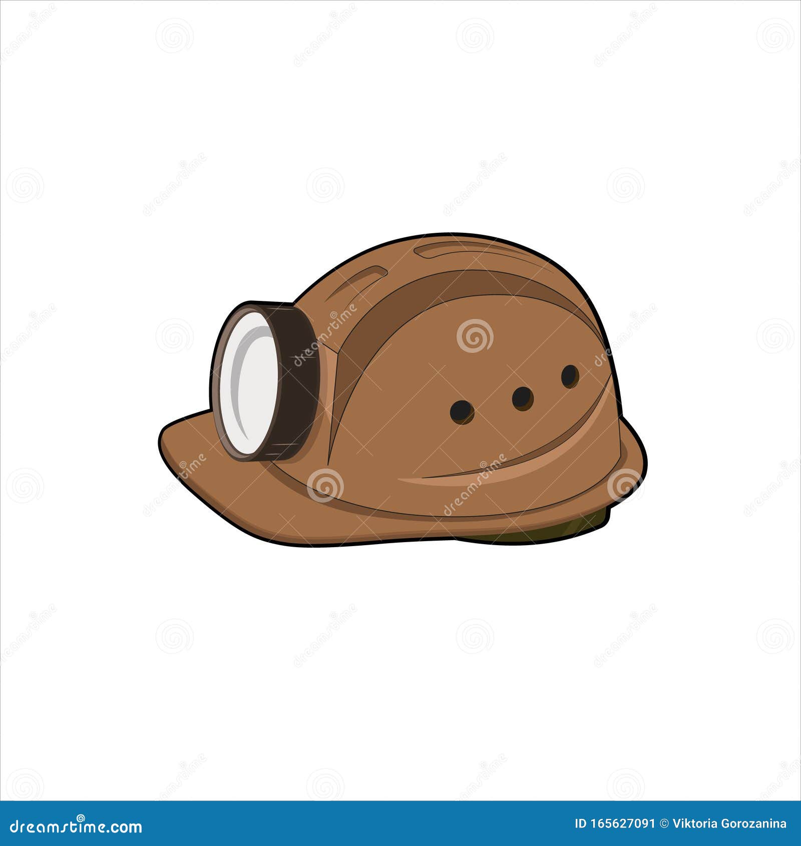 Miner Helmet. Head Protection. Hat with Flashlight for Coal Mining ...