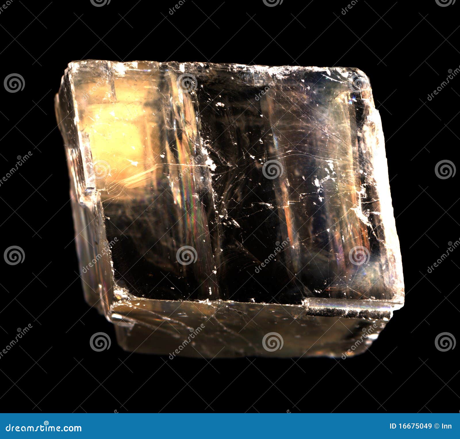Mineral Iceland Spar Isolated Stock Image Image of colored, geology