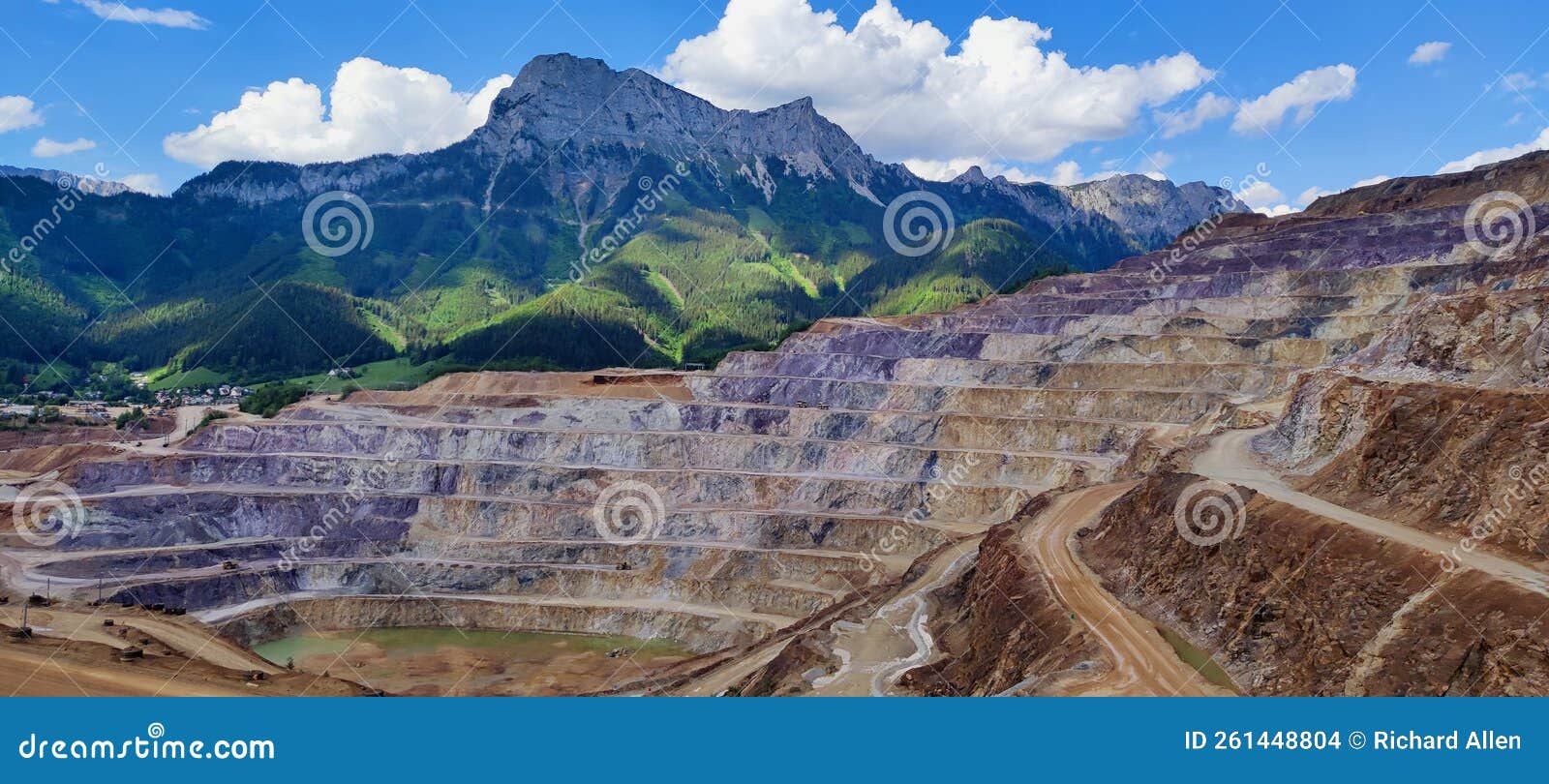 Mineral quarry view stock photo. Image of landscape 261448804