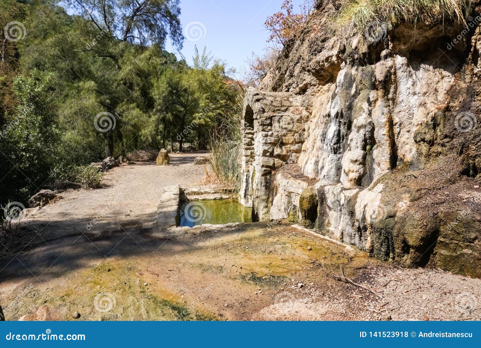 mineral spring, alum rock park, san jose, california