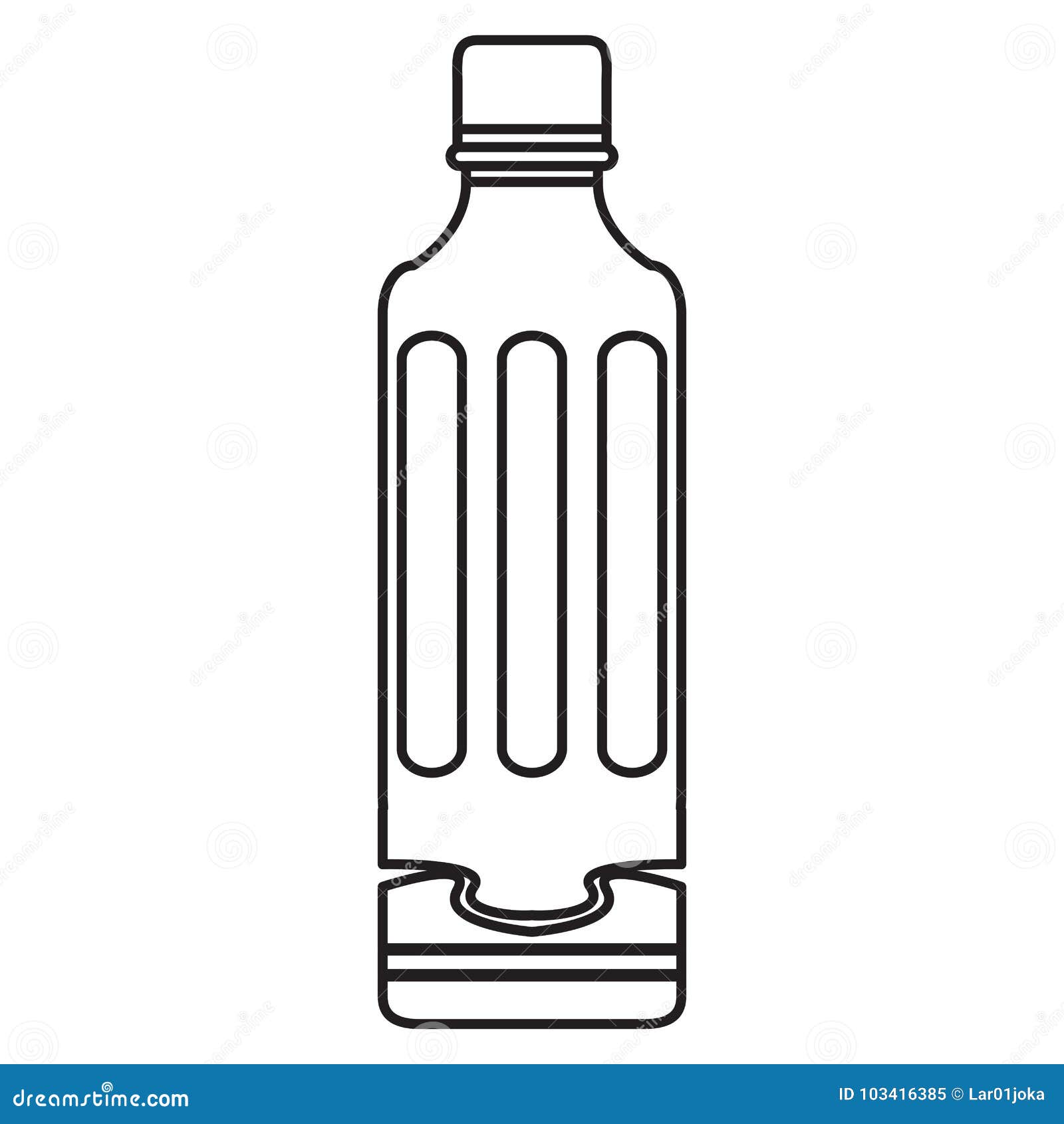 Mineral water bottle stock vector. Illustration of outline 103416385