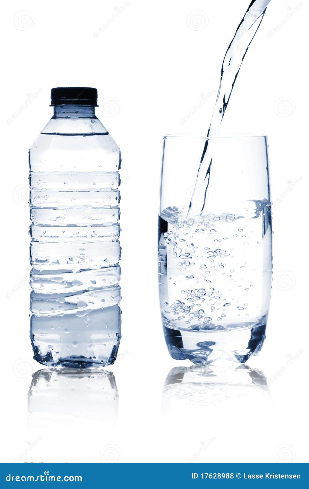 Mineral Water In Glass And Bottle Royalty Free Stock Photos Image 17628988