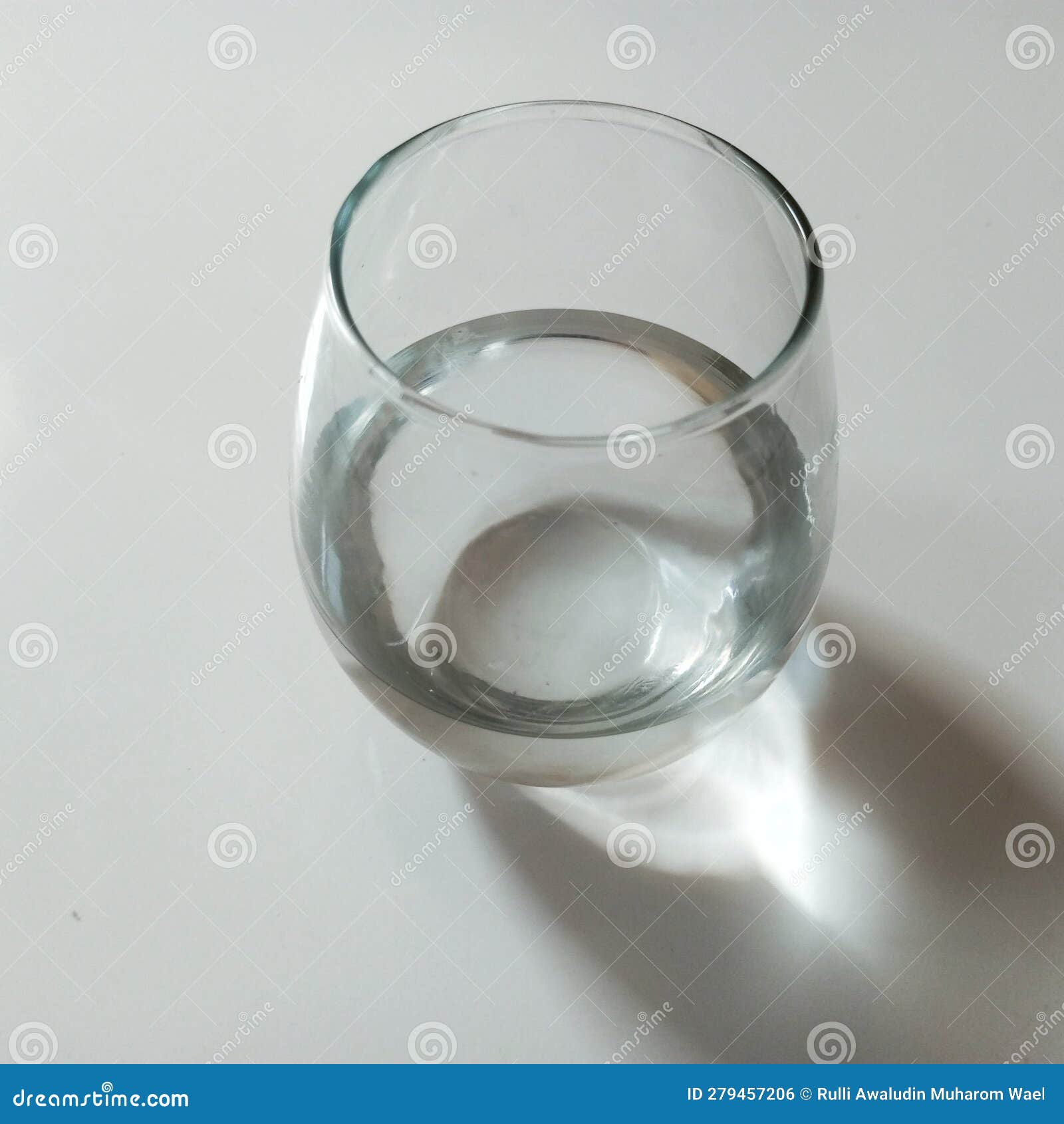 Mineral Water in a Glass White Background Texture Stock Photo Image