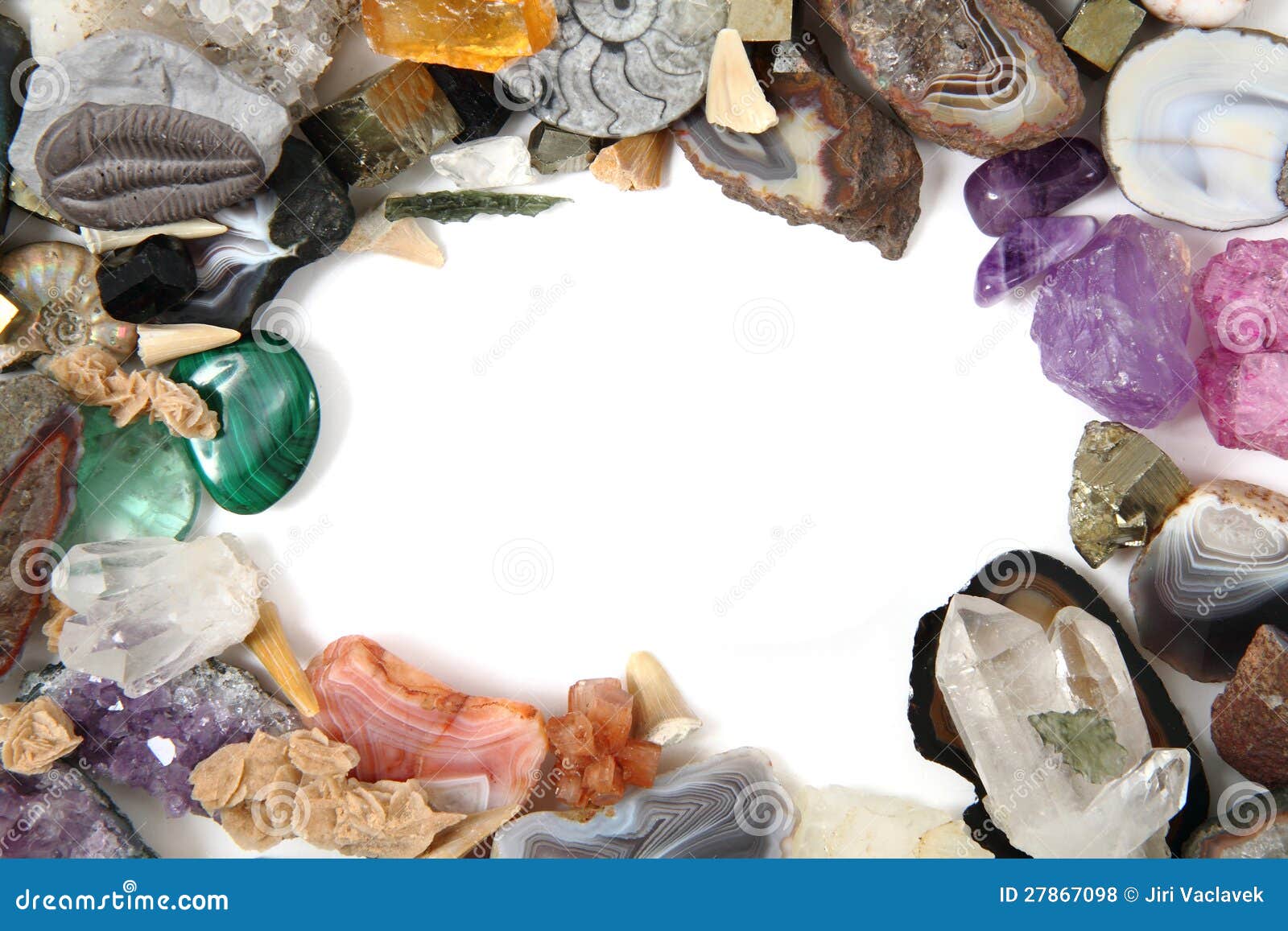 Minerals and gems frame stock photo. Image of amazonite 27867098