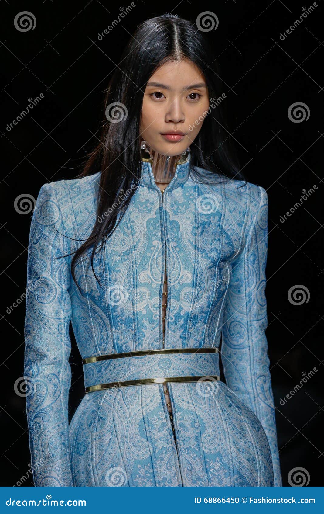 Ming Xi Walks the Runway during the Balmain Show Editorial Image