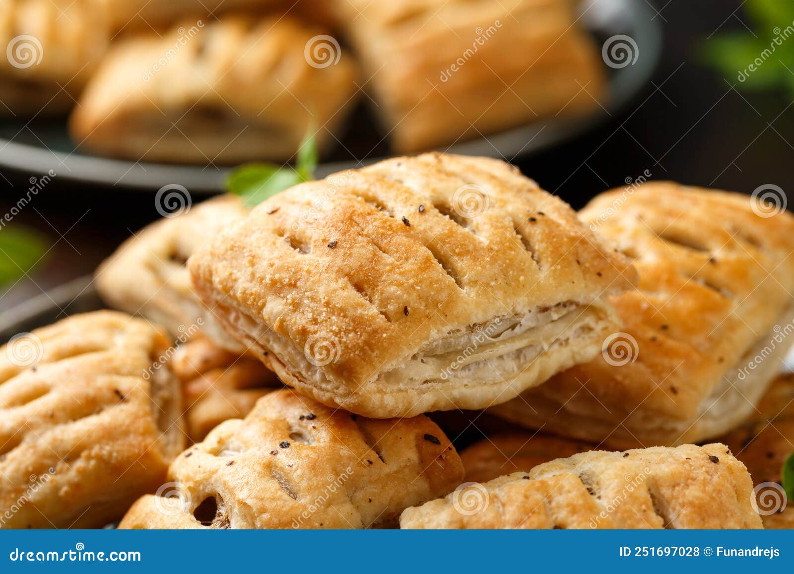 Mini Beef Patties with Vegetables and Red Wine Wrapped in Puff Pastry