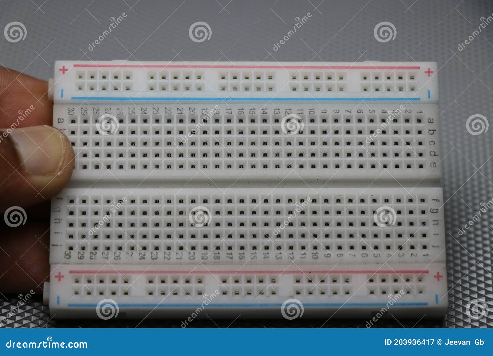 mini breadboard which is used for prototyping various electronic projects. circuit experiment solderless breadboard
