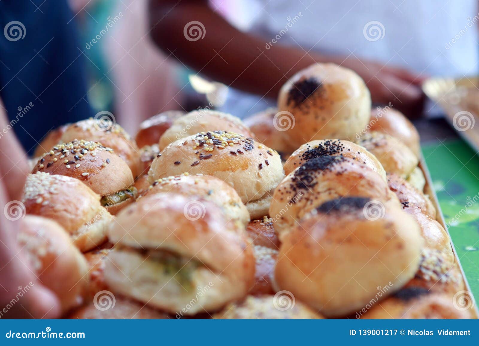 Mini Cold Buffet Sandwiches Stock Image - Image of ingredients, table