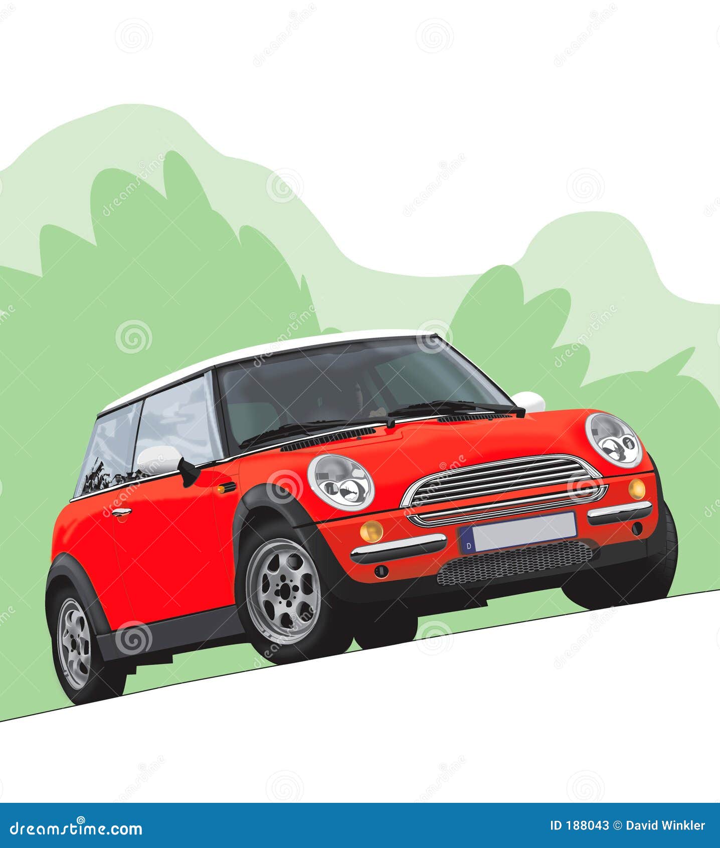 Mini Cooper Illustration stock vector. Illustration of automobile - 188043