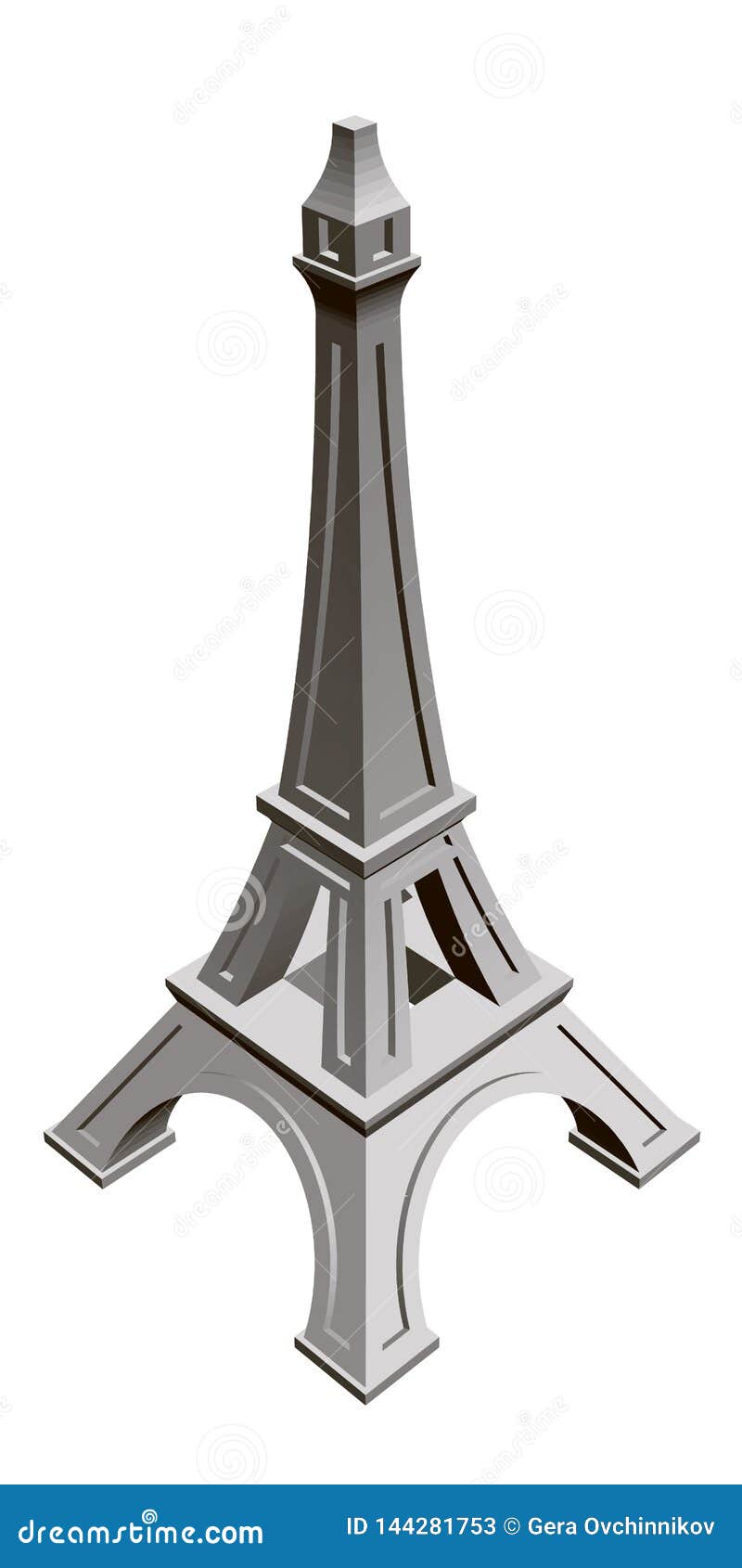 Download Mini Eiffel Tower. Isometric View. Eiffel Tower Isolated ...