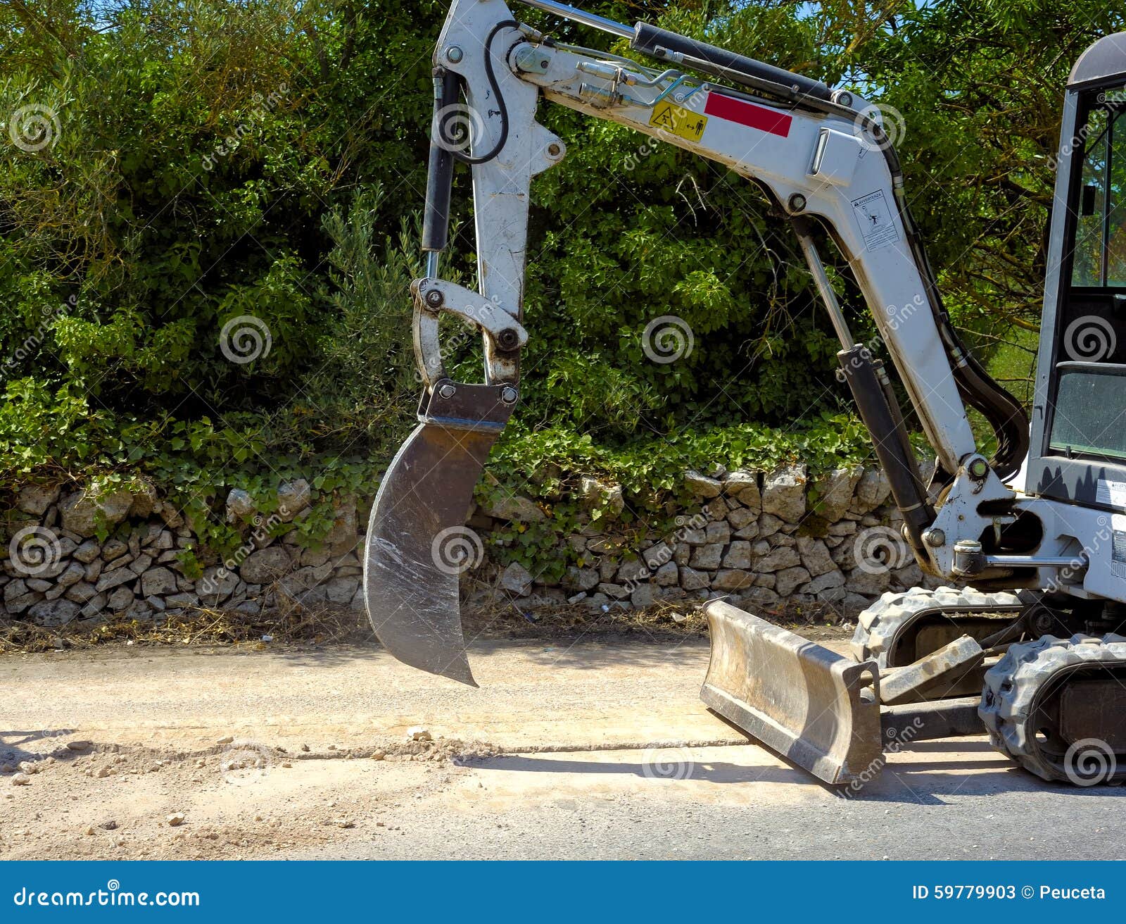 Mini Excavator Dig a Trench Stock Image Image of bulldozer, build