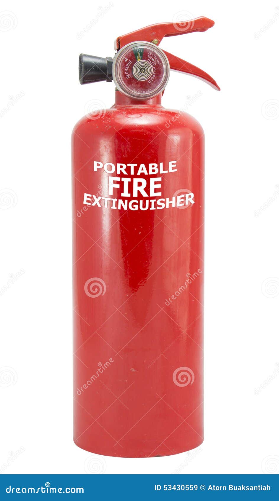 Mini Extincteur Portatif Rouge Image stock - Image du risque, accident:  53430559