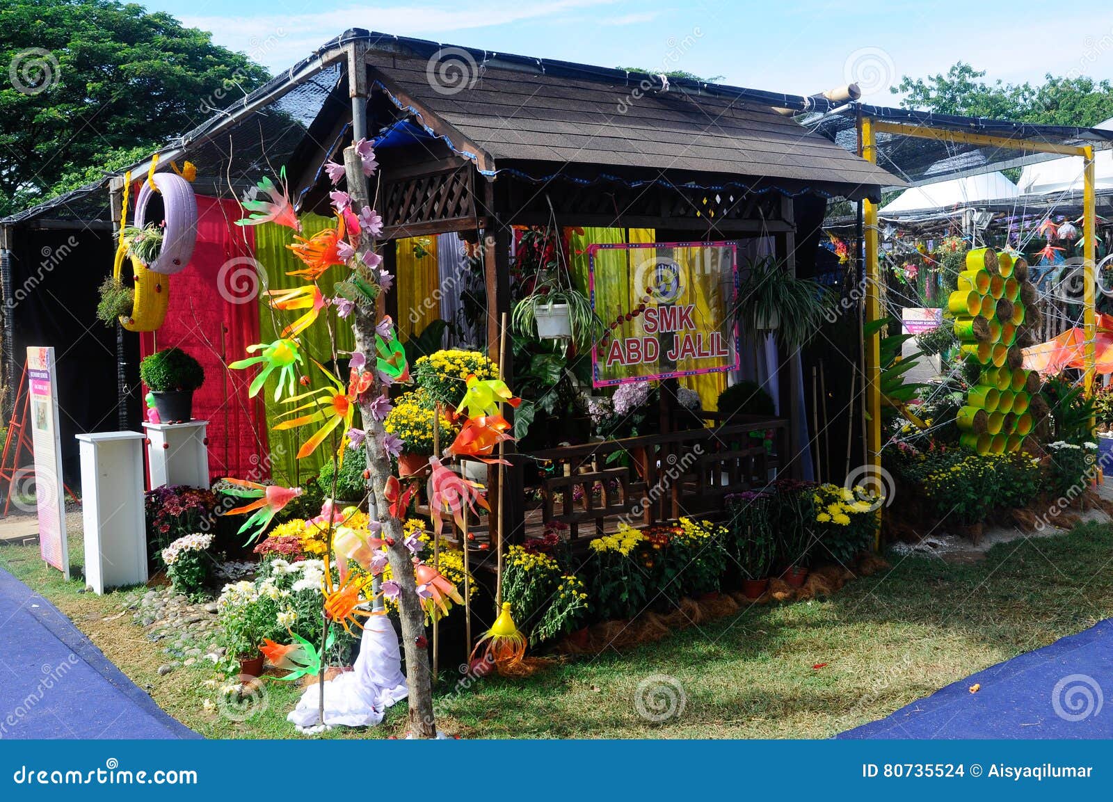 Mini Garden Built Using Recycled Materials Editorial Stock ...