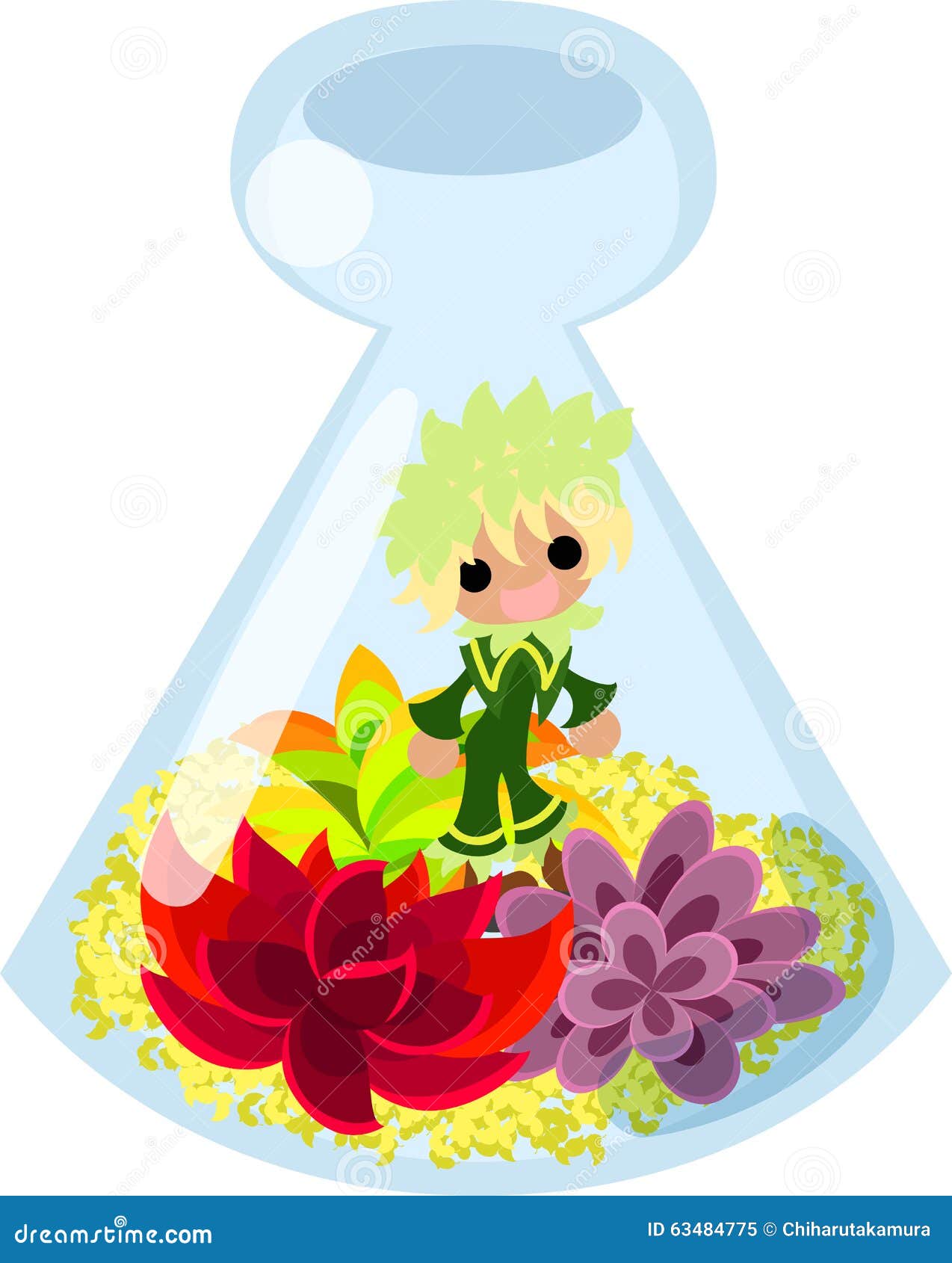 Mini Garden stock vector. Illustration of pretty, painting 63484775