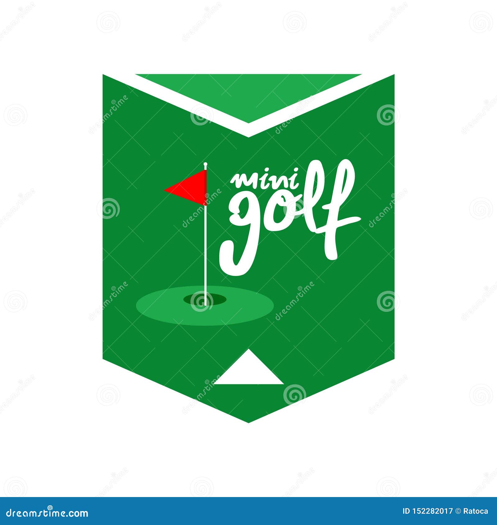 Mini golf emblem design stock vector. Illustration of mini 152282017