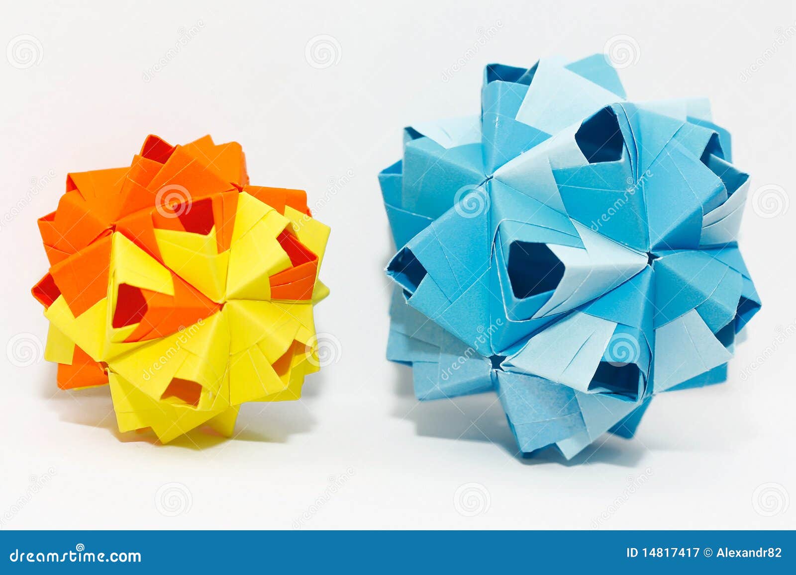 Mini Kusudama balls stock image. Image of handicraft 14817417