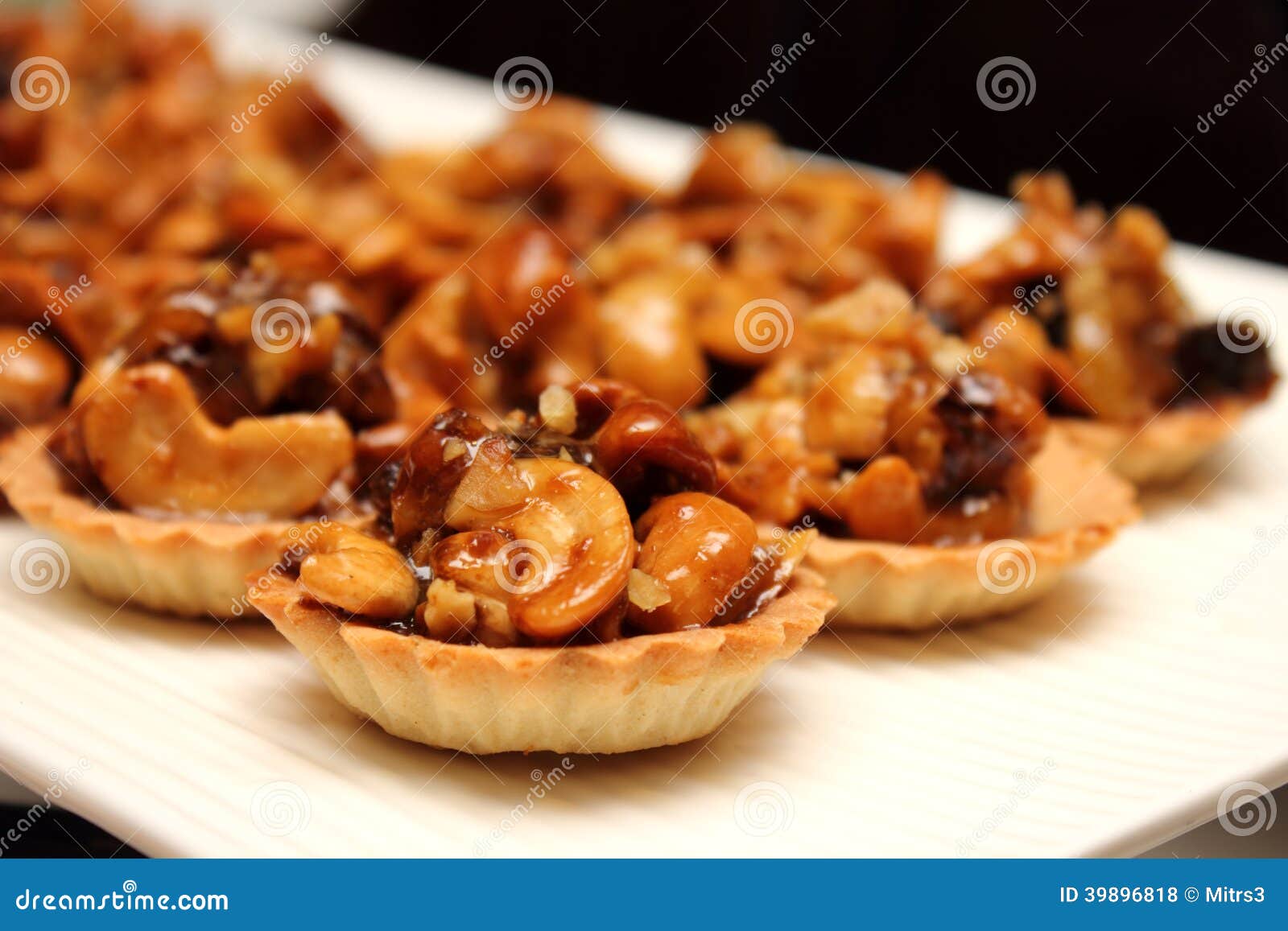 Mini Mixed Nuts Pie on White Stock Photo Image of food, pastry 39896818