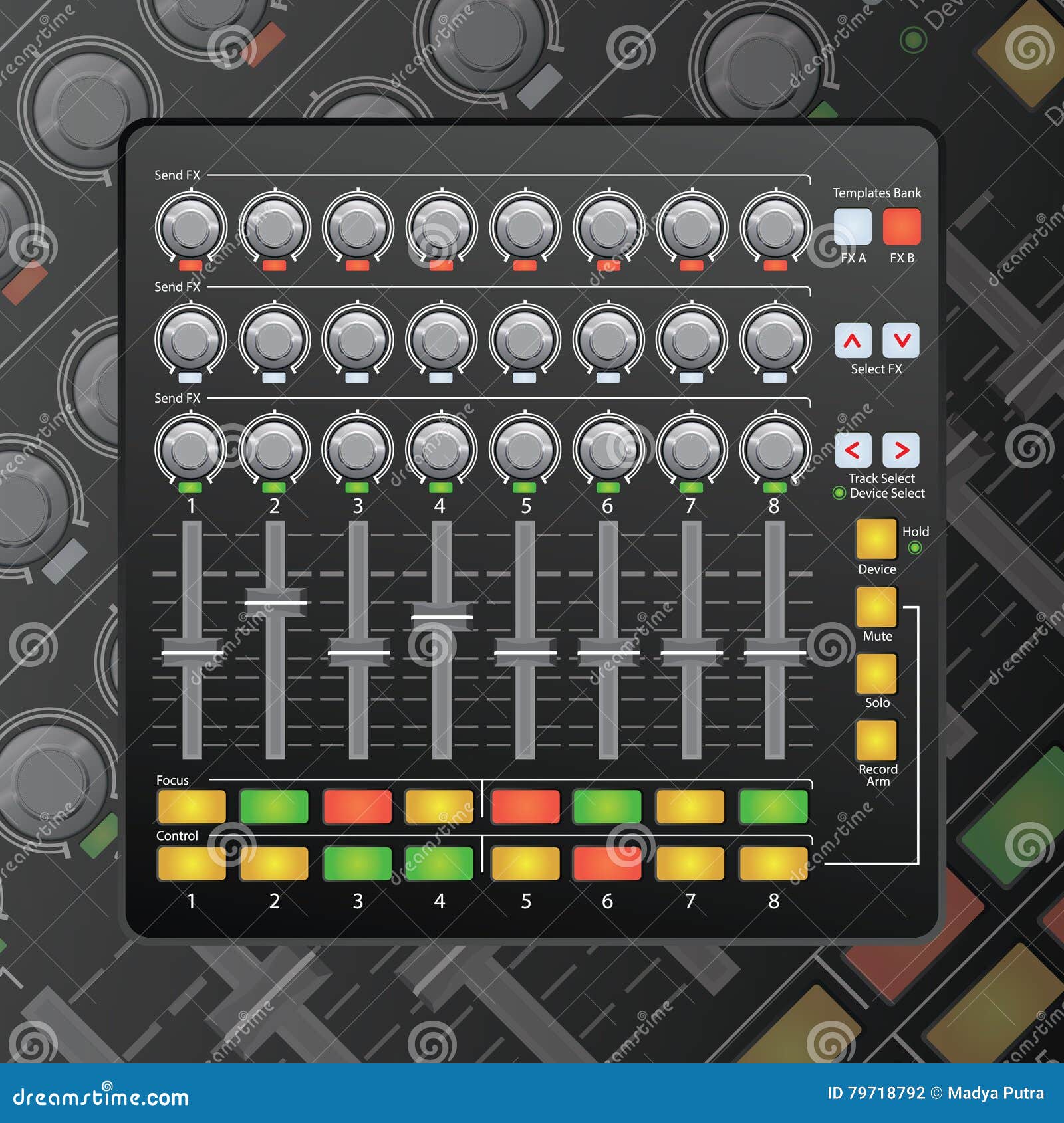 Launchpad Live Music Production Hardware Stock Illustrations 3