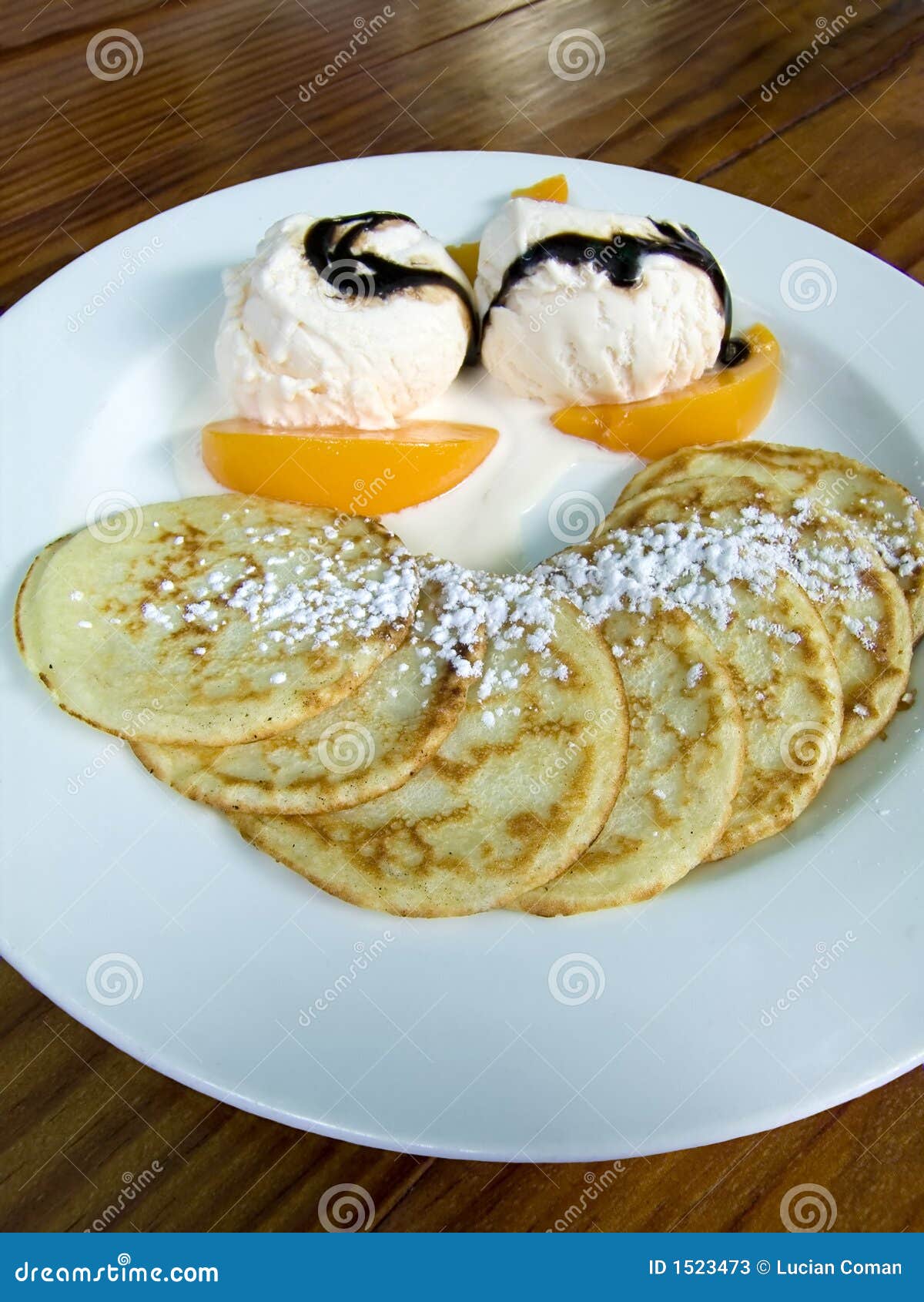 Mini Pancakes and Icecream Stock Image Image of plate, restaurant