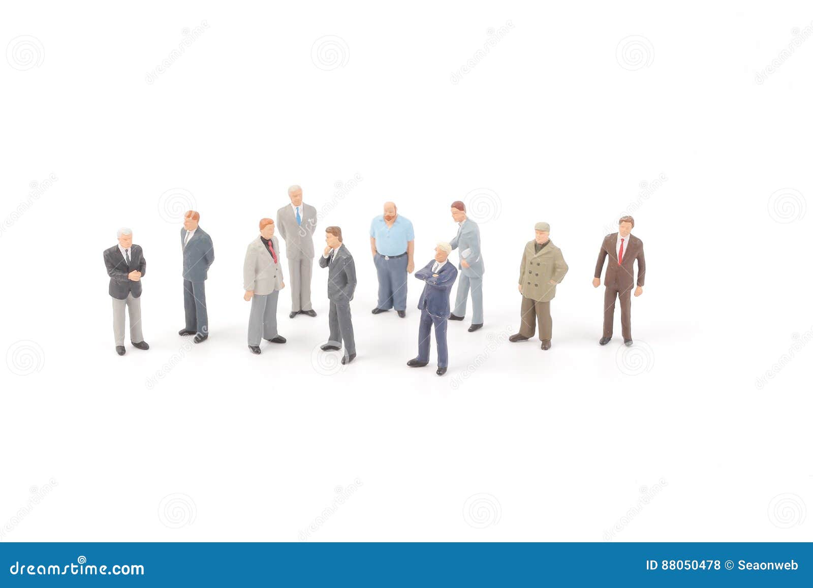 Mini People Businessman with a Space for Text Stock Photo - Image of ...