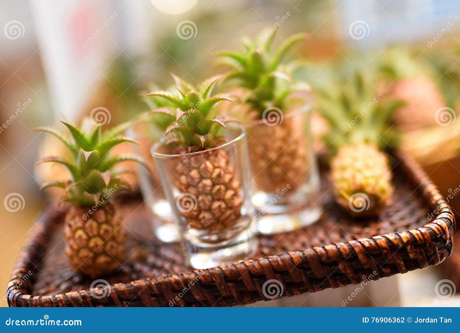 Mini pineapples in Okinawa stock photo. Image of glass 76906362