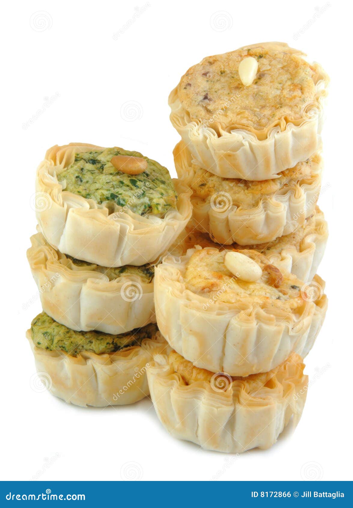 Horderves on plate stock image. Image of quiche, snack - 194643165