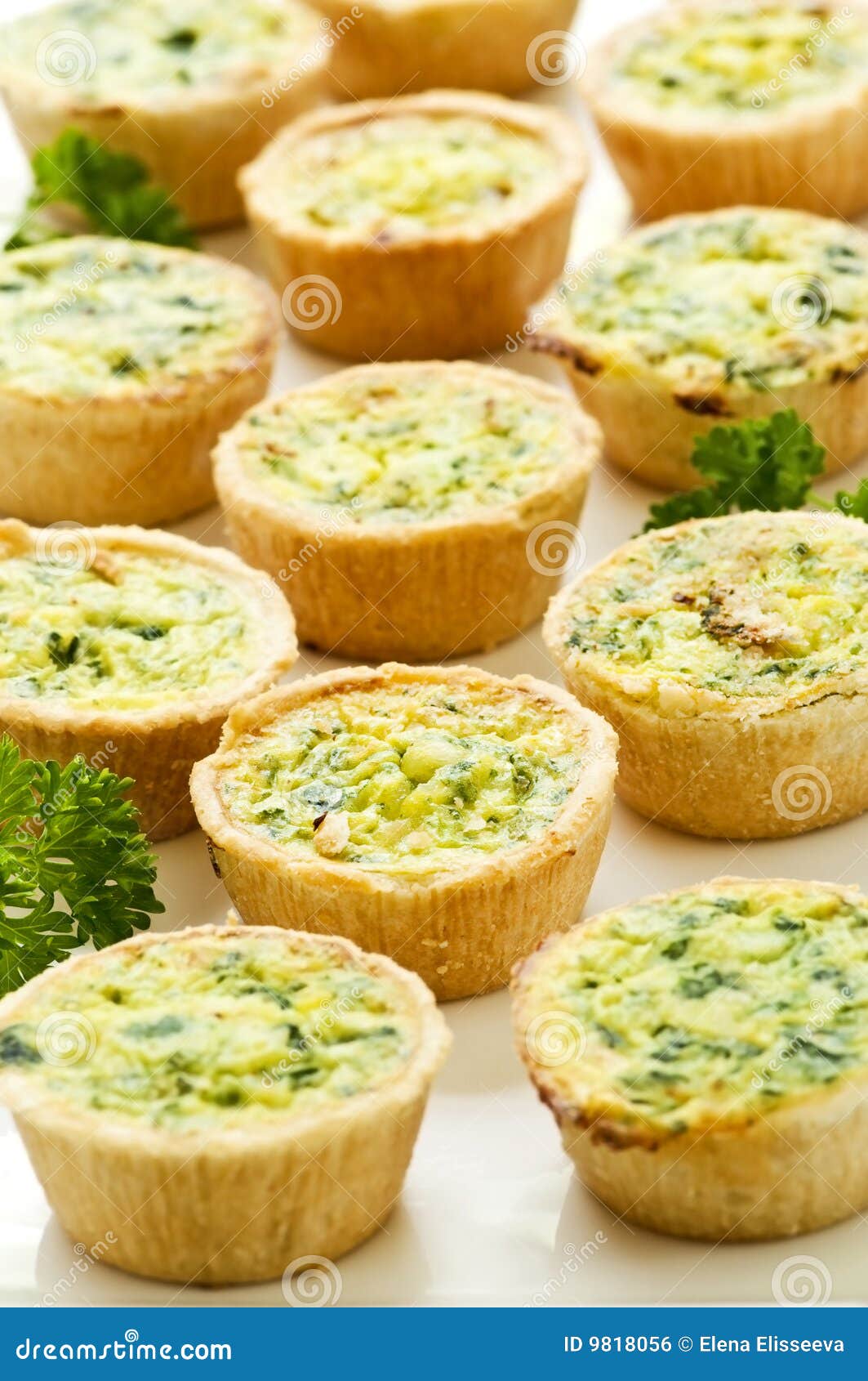 Horderves on plate stock image. Image of quiche, snack - 194643165