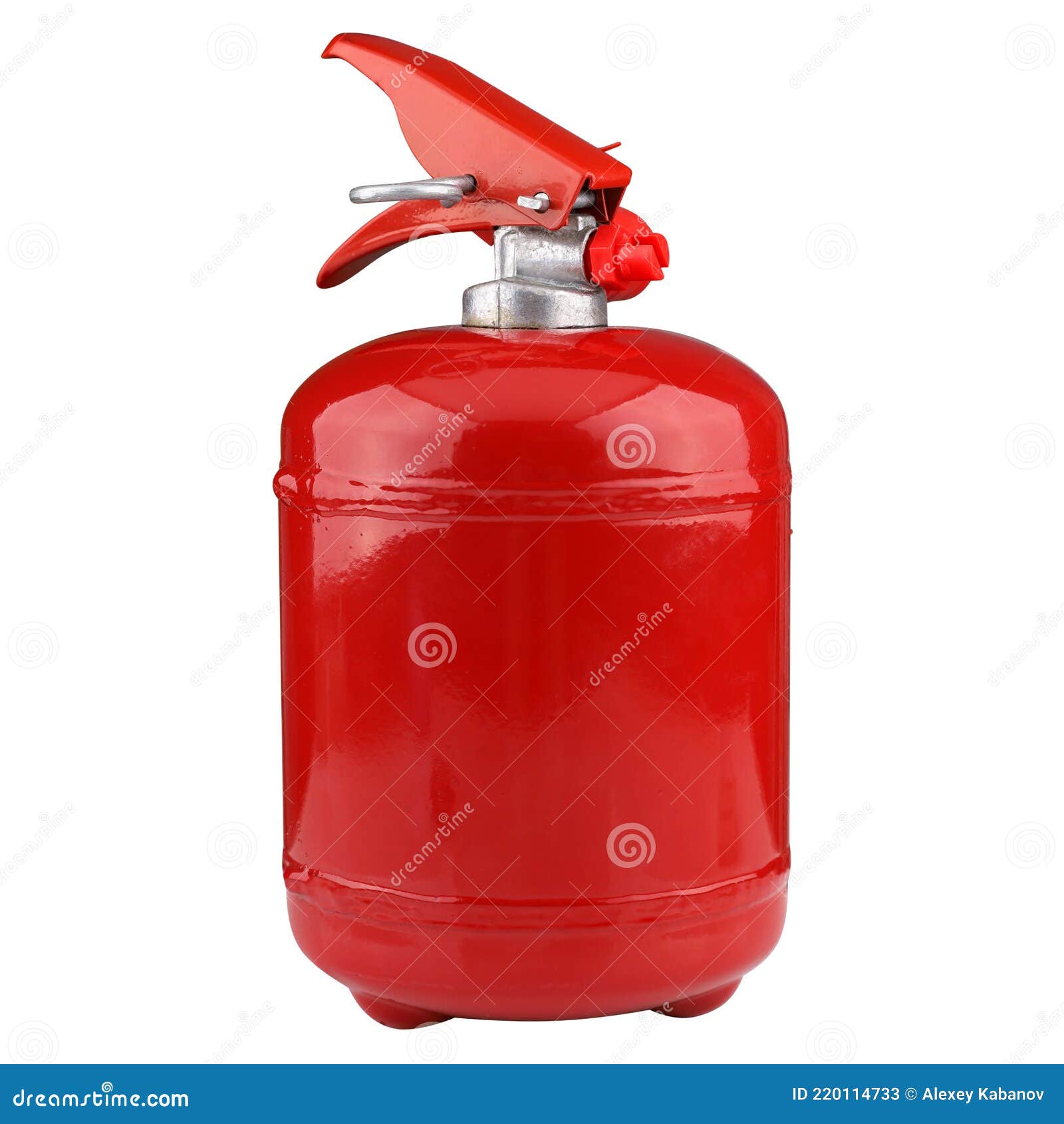 Mini Rot Tragbarer Feuerlöscher Auf Isoliertem Weißem Hintergrund.  Blindfeuerlöscher Für Ihr Design. Stockbild - Bild von sprühen, löschen:  220114733