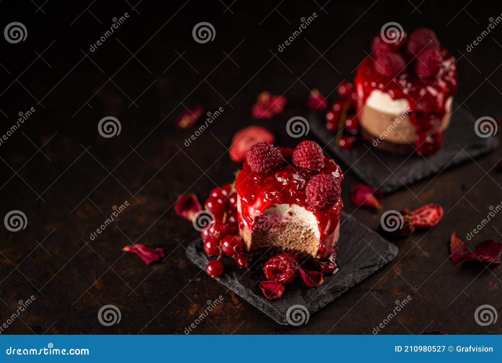 Mini Round Cake with Raspberry Stock Image Image of cake, mousse