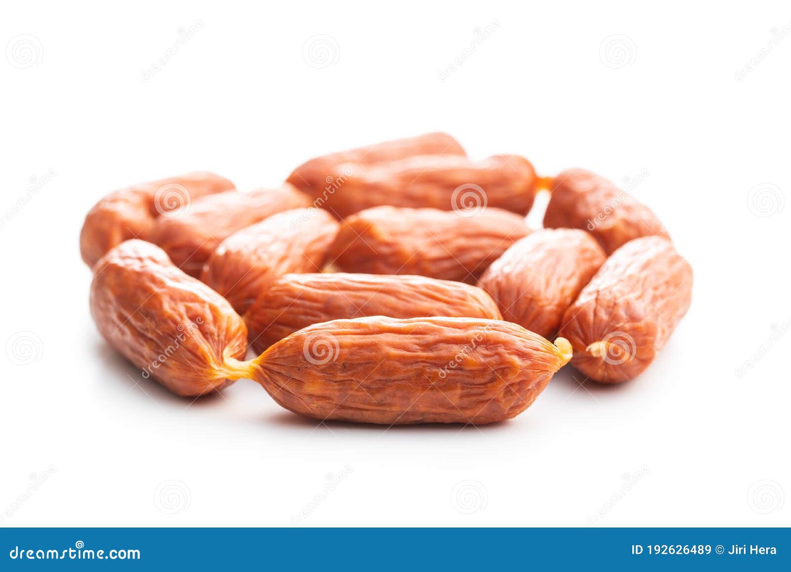 Mini salami sausages stock image. Image of pork, delicious 192626489