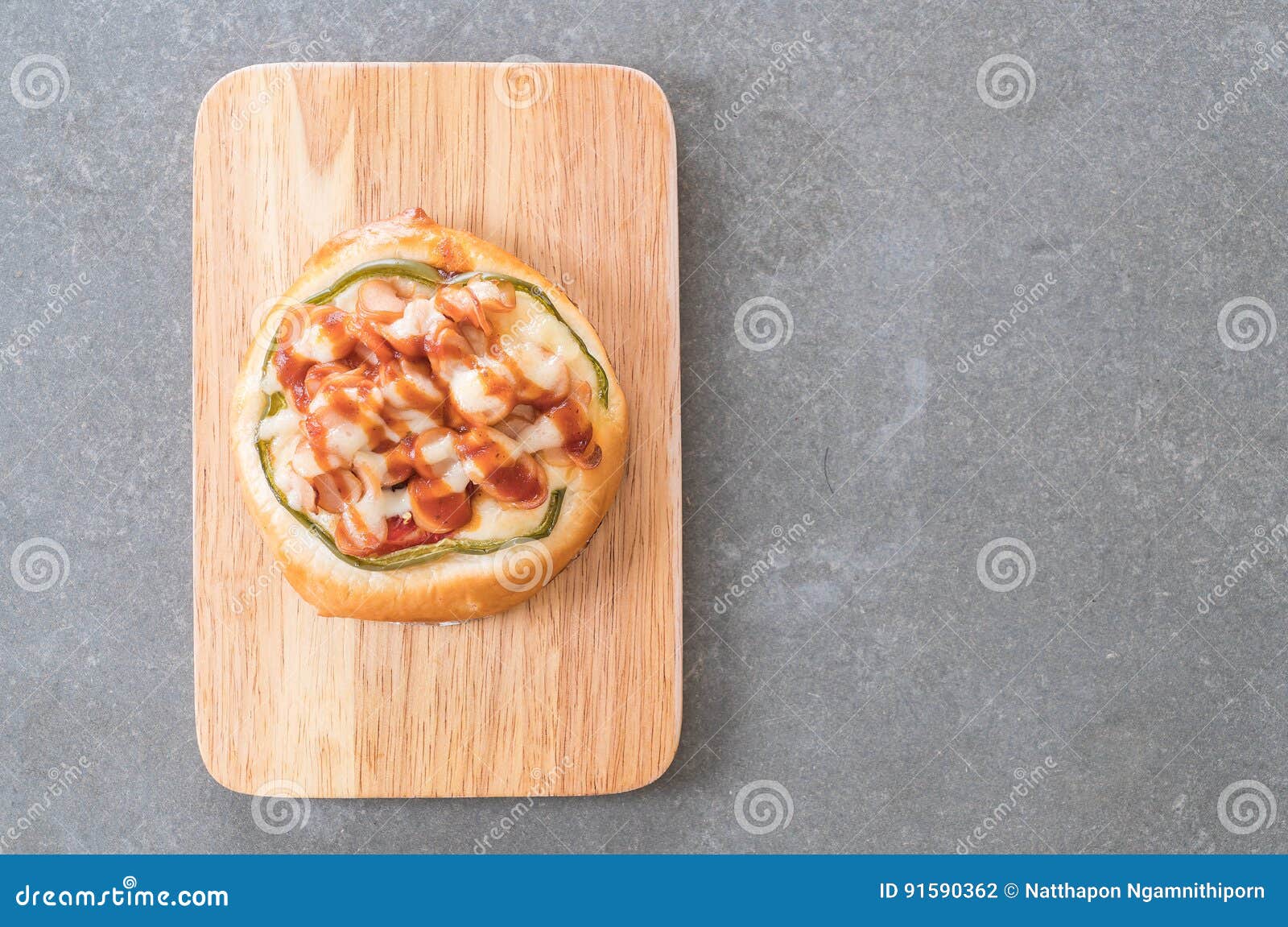 Mini sausage pizza stock photo. Image of pepperoni, mini 91590362